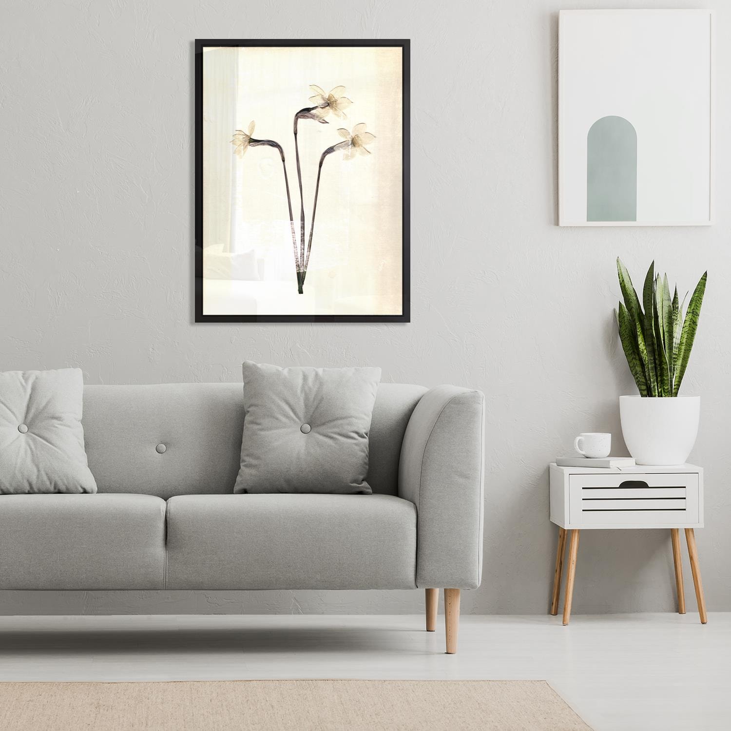 queence Leinwandbild »Narzissen«, Abstrakt-Pflanzen-Pflanzenbilder-Blumen-K günstig online kaufen