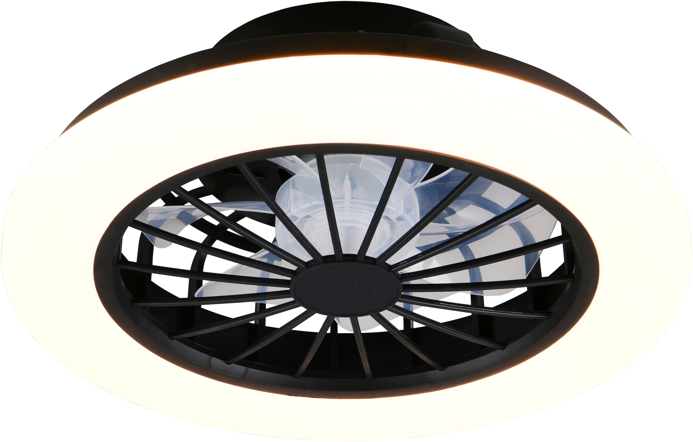 Hanseatic LED Deckenleuchte »DLVO69222RS, Deckenventilator mit Licht Ø 38cm, inkl Fernbedienung« LED-Board 1 Stk. Farbwechsler | warmweiß - kaltweiß Ventilator mit 5 Stufen, Vor- & Rücklauf, LED mit CCT Timer Nachtlicht