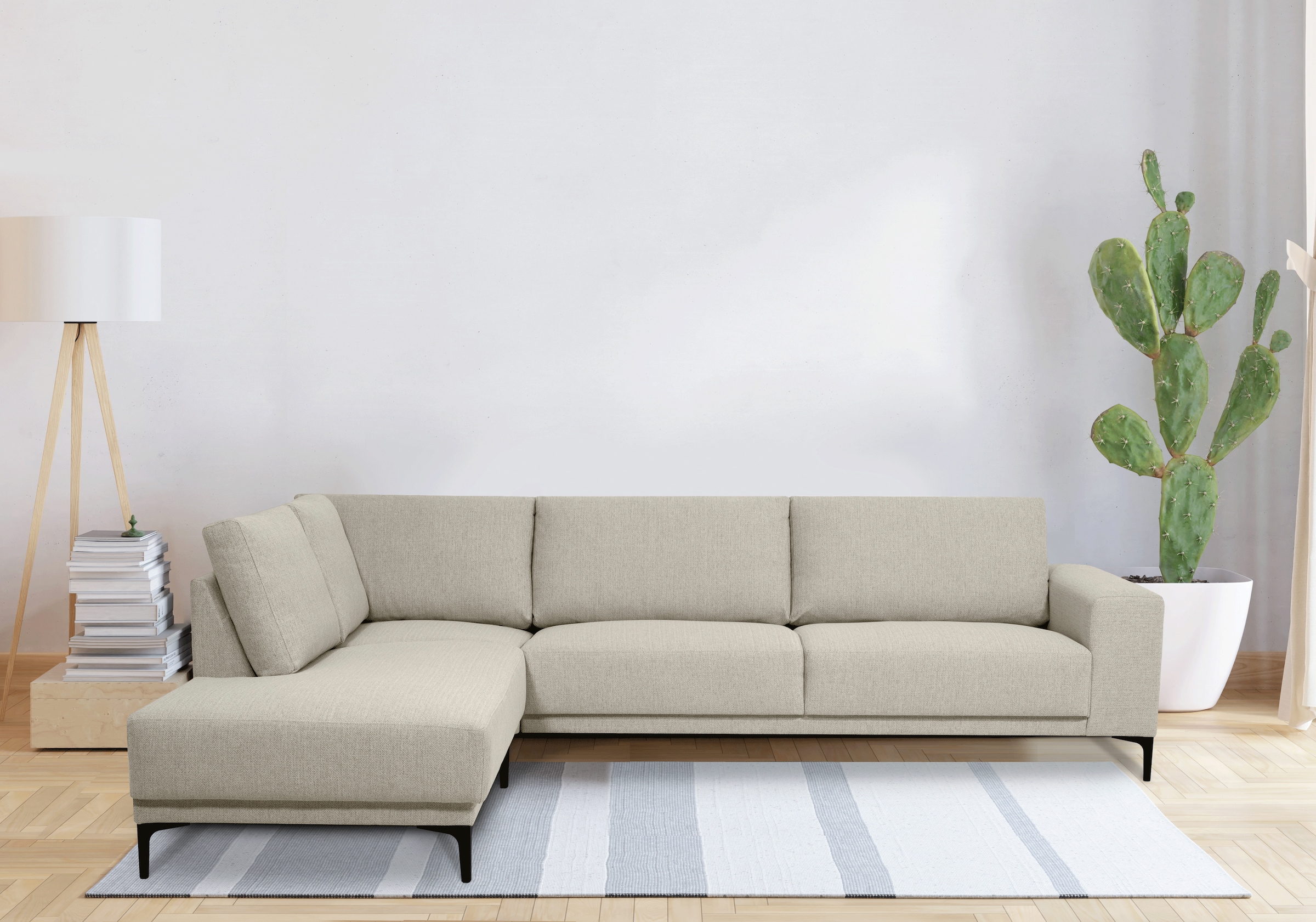 Places of Style Ecksofa »Xander, L-Form,«, Breite 289 cm, Webstoff, Soft-To günstig online kaufen