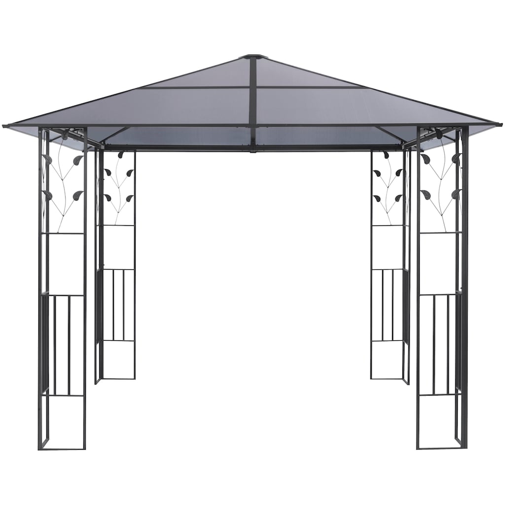 KONIFERA Pavillon »Valencia«, Blätter-Optik, 300x300 cm oder 300x400 cm, Stahlgestell