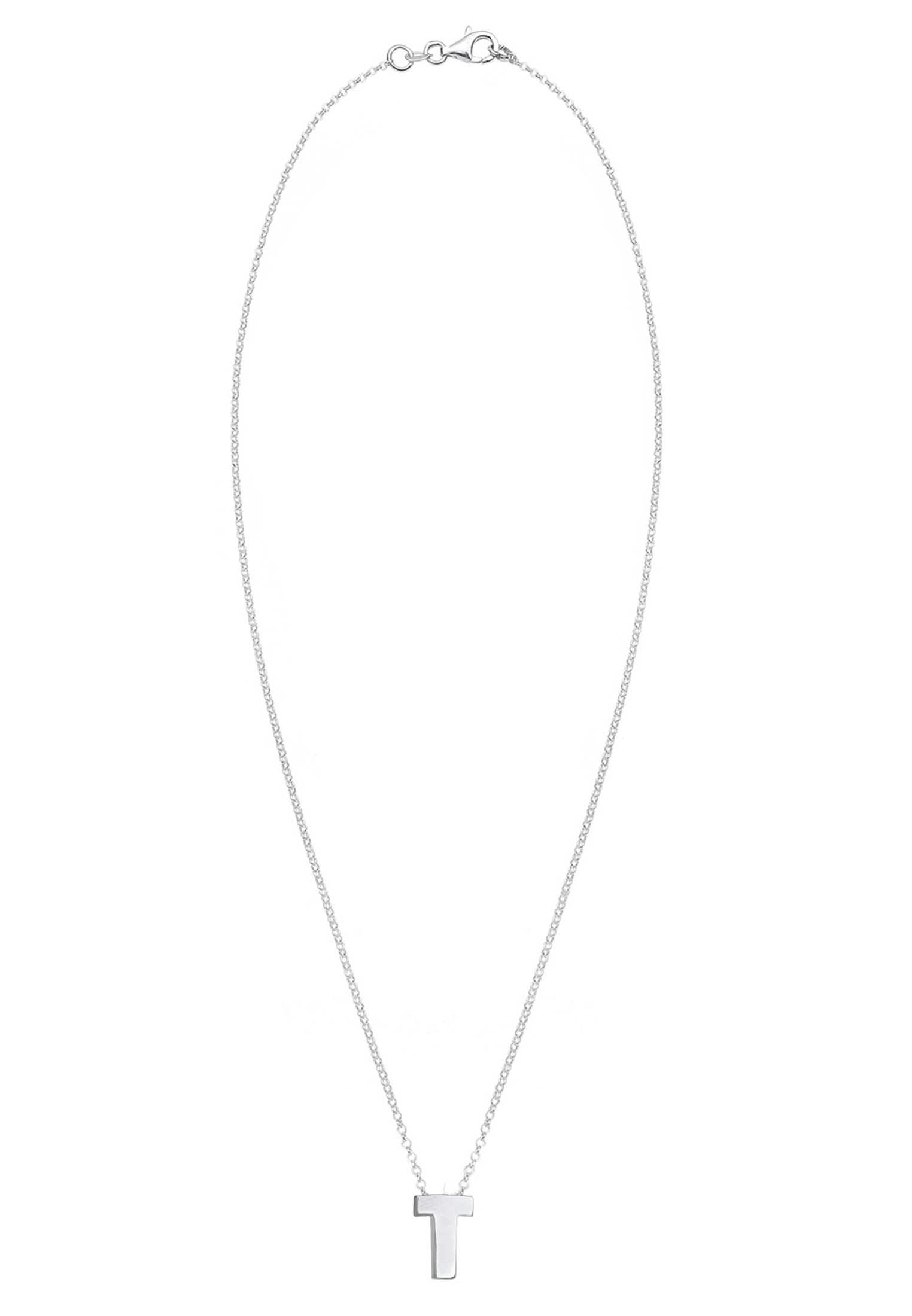 Elli Kette mit Anhänger »Buchstabe T Initialen Trend Minimal 925 Silber«