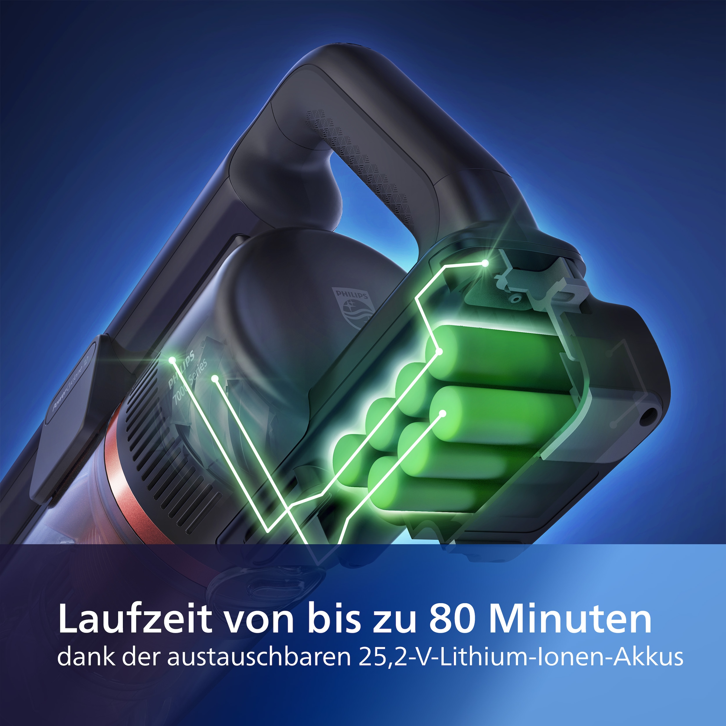 Philips Nass-Trocken-Akkusauger »XC8055/01 Aqua Plus 8000 Series „Alleskönner“«, mit bis zu 80 Minuten Laufzeit und adaptiver Saug- und Wischdüse