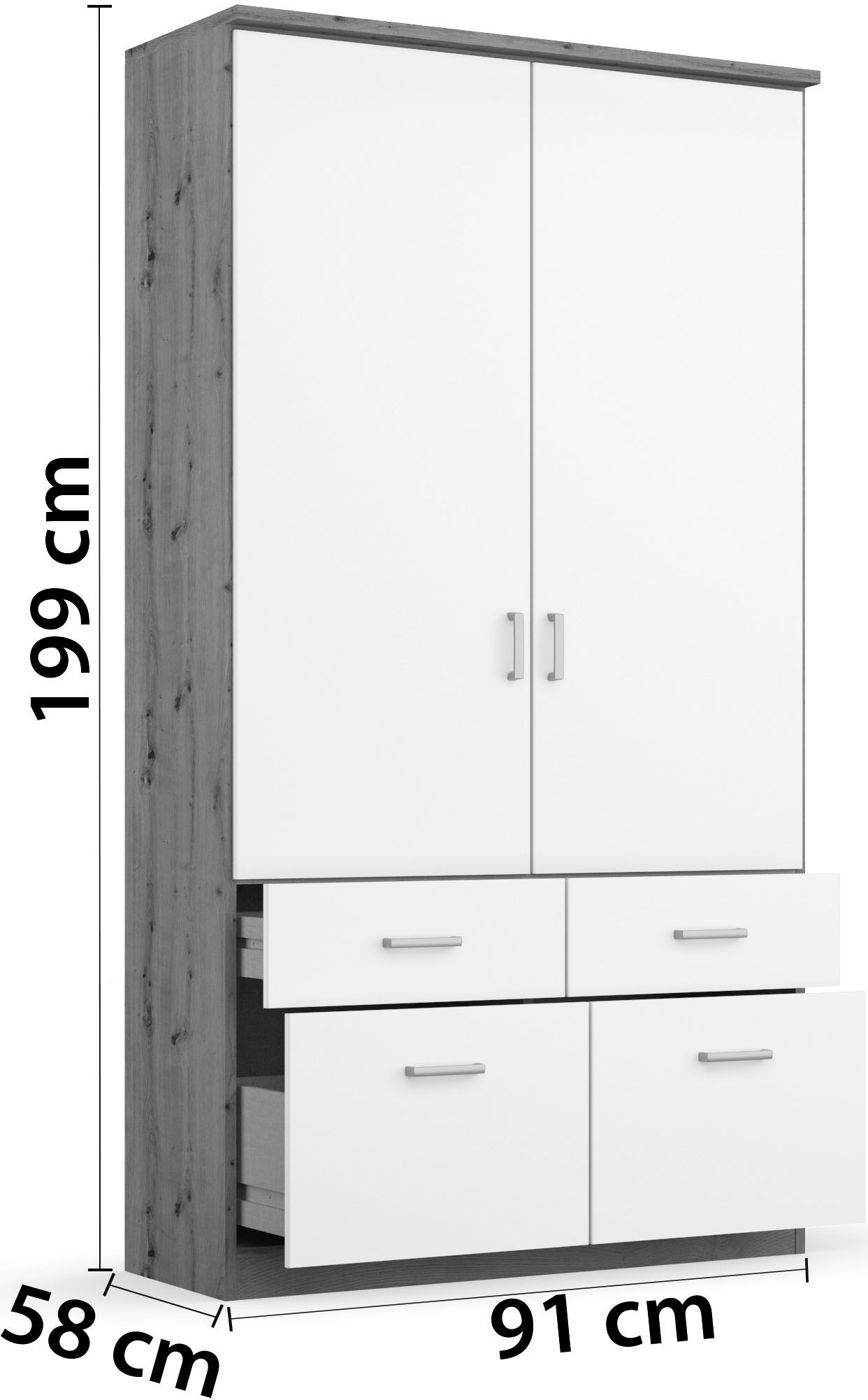 rauch Kleiderschrank »Kleiderschrank Schrank Garderobe deckenhoher Schrank BREMEN«, in vielen Farben und Ausführungen MADE IN GERMANY