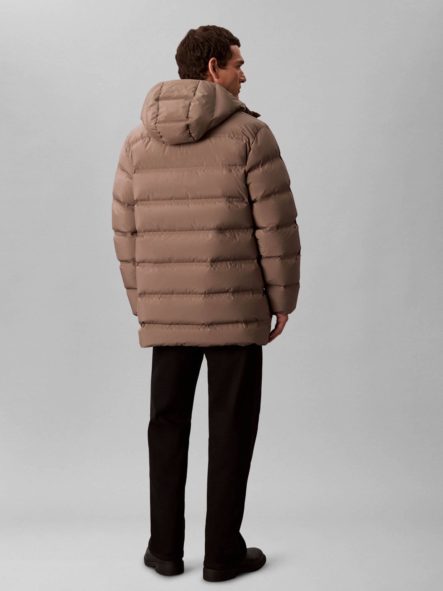 Calvin Klein Jeans Steppmantel »LS BONDED CHNNLD LONG HOODED PUF« Mit Rundhalsausschnitt, regular fit
