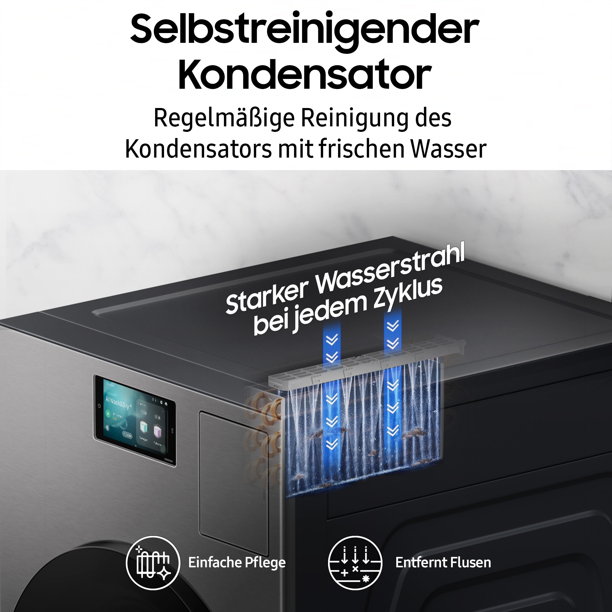 Samsung Waschtrockner »WD18DB8995BZT2«, Trommelreinigung+, Breite 75 cm, Tiefe 92cm, Höhe 111 cm