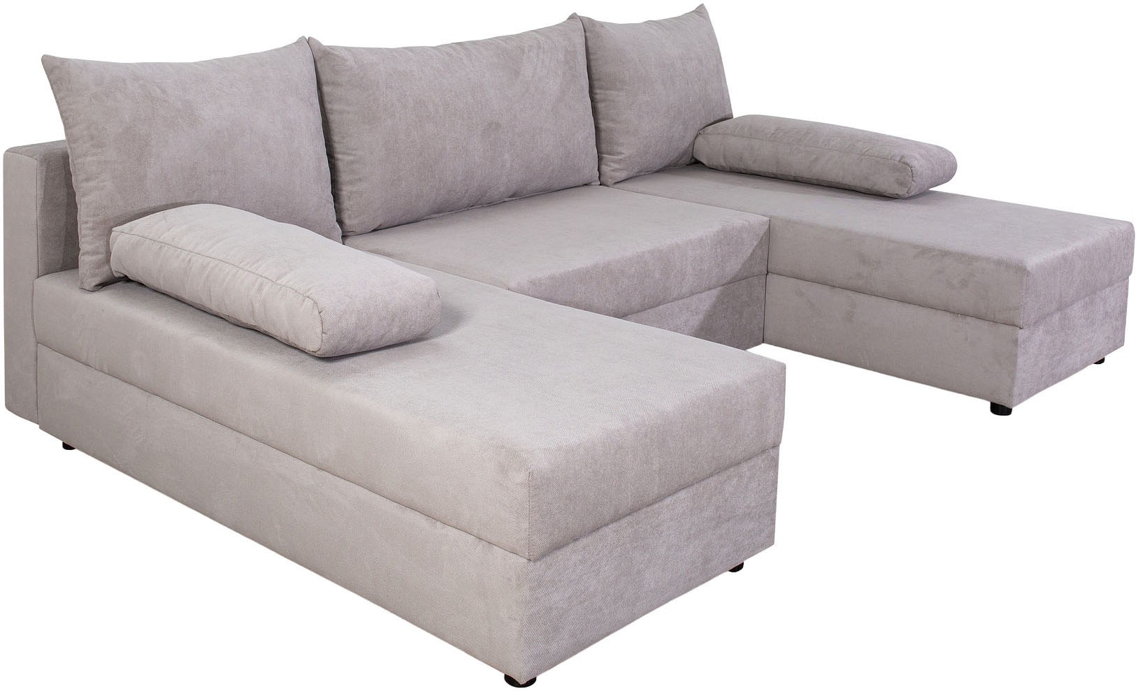 COLLECTION AB Wohnlandschaft »Pico U-Form, Breite 220, mit Schlaffunktion, Bettkasten & Zierkissen«, Liegefläche 117x220 cm