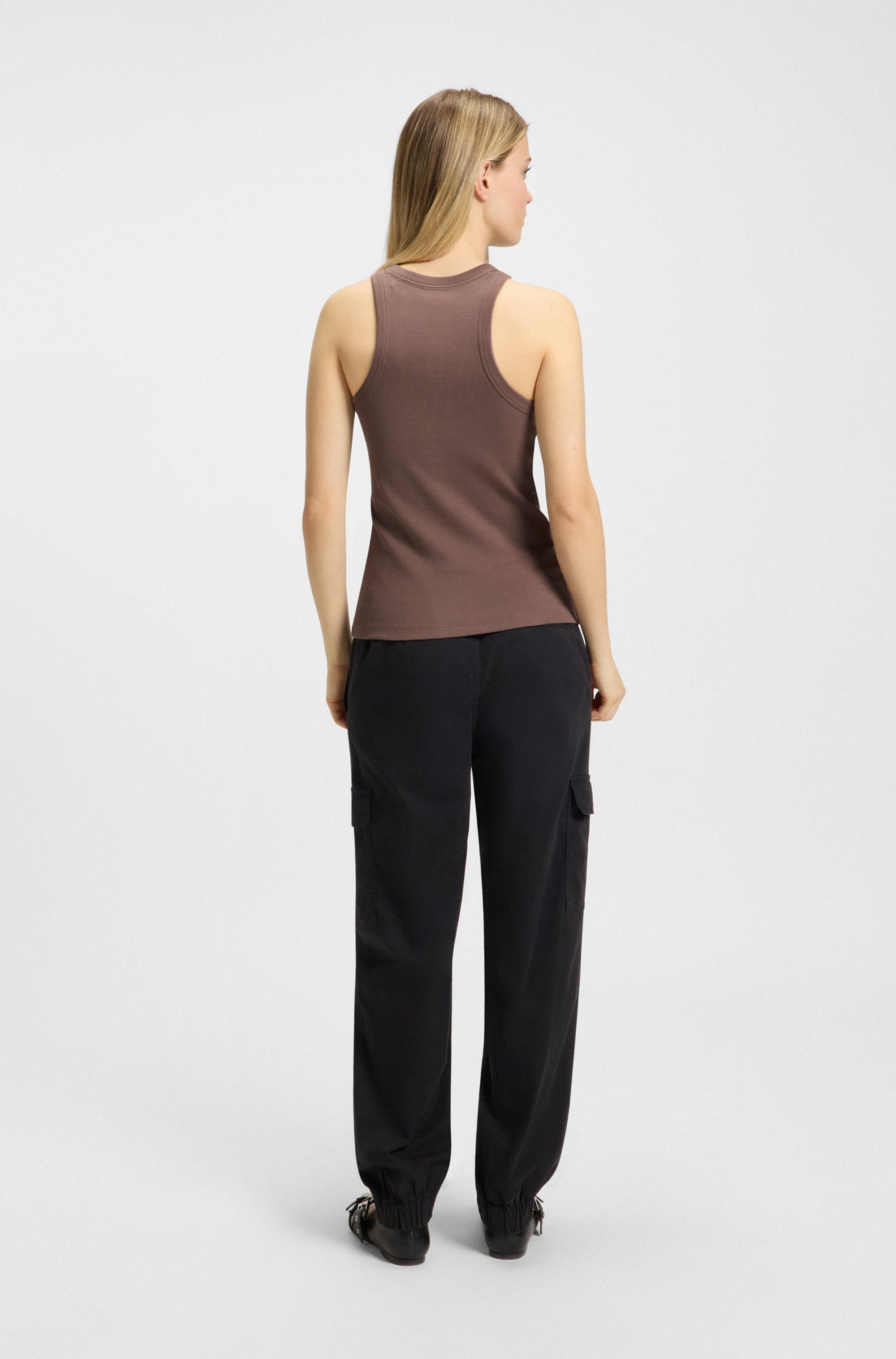 HUGO Blue Tanktop »Easy Tank«, Rippware aus Baumwollmischung mit Elasthan