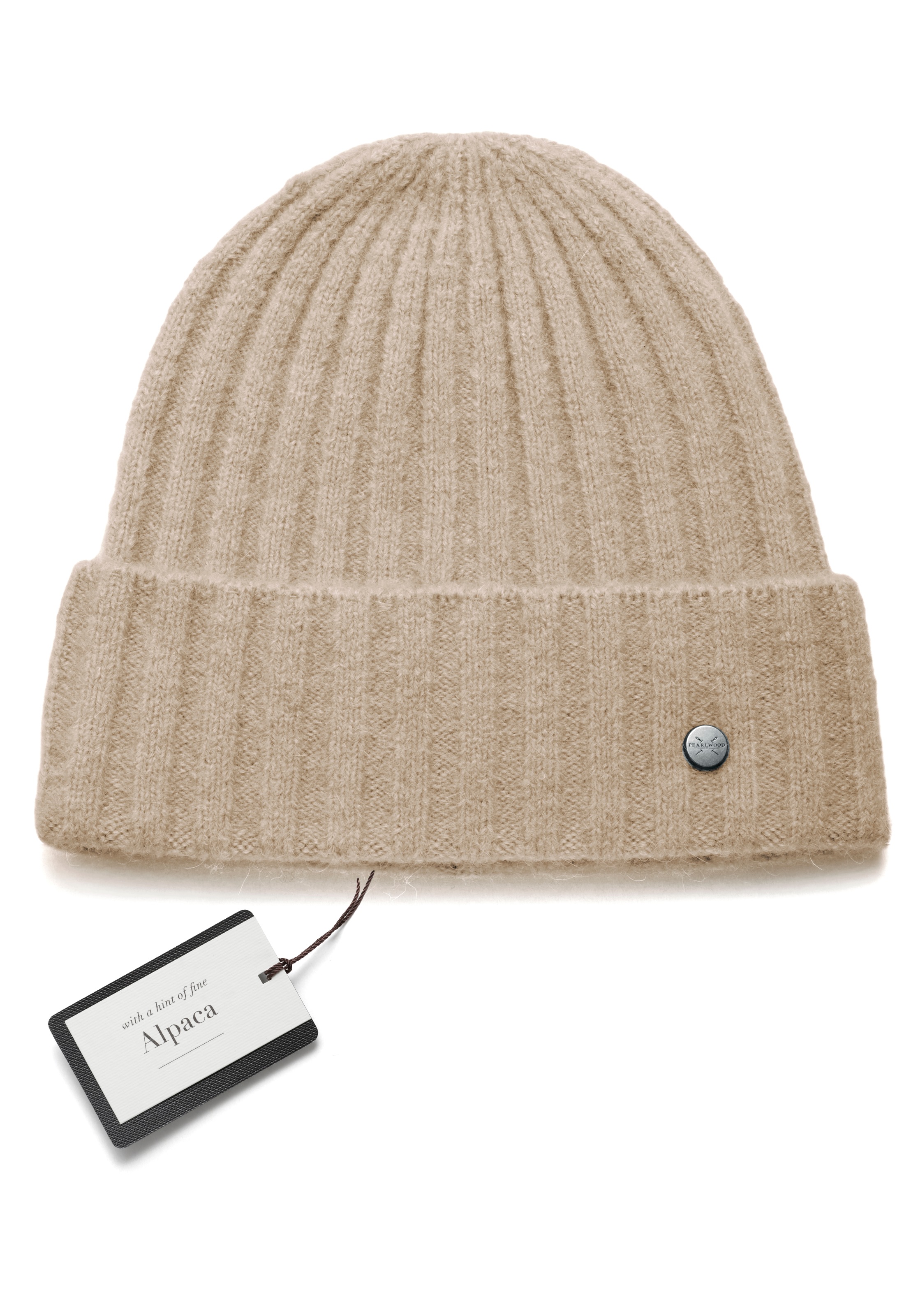 PEARLWOOD Strickmütze »JANNE« in breiten Rippen gestrickt, breiter Umschlag, wärmend, Wollanteil