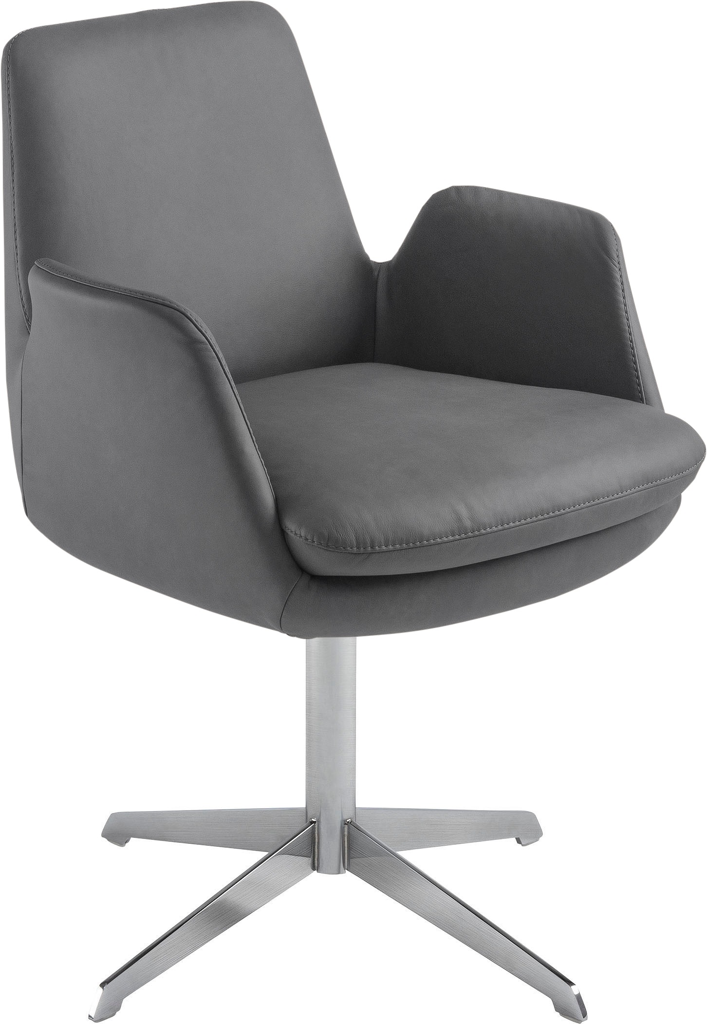 K+W Komfort & Wohnen Drehstuhl »Cube« () Rückholfunktion, Untergestell Edel günstig online kaufen