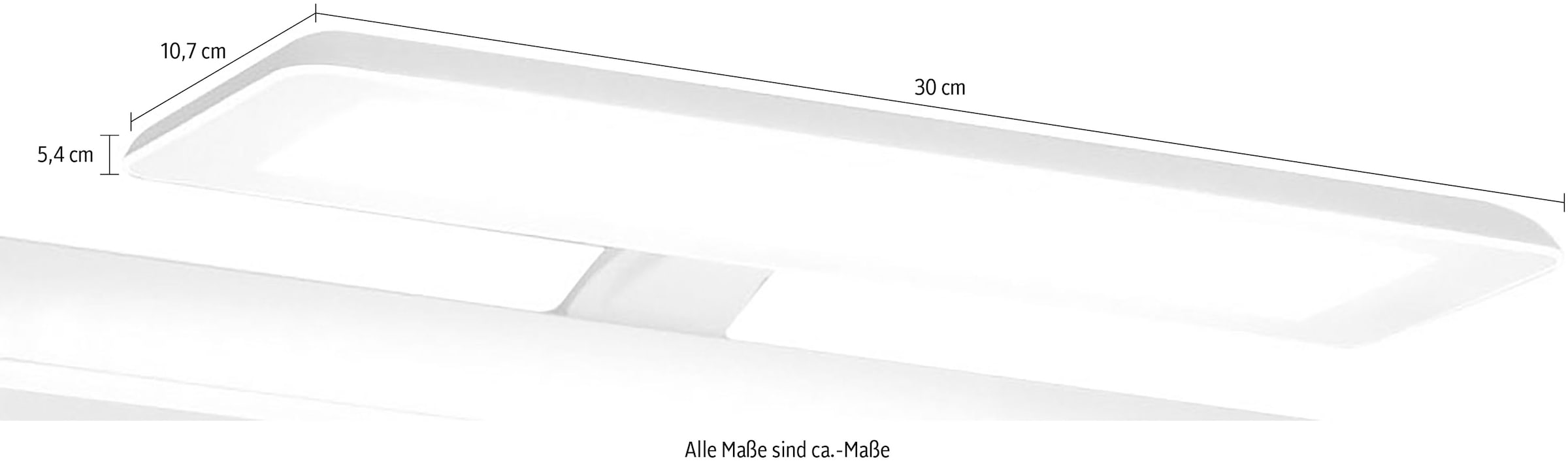 Saphir LED Spiegelleuchte »Quickset LED-Aufsatzleuchte für Spiegel o. Spiegelschrank in Weiß«, Badlampe 30 cm breit, Lichtfarbe kaltweiß, Kunststoff, 435 LM, 230V