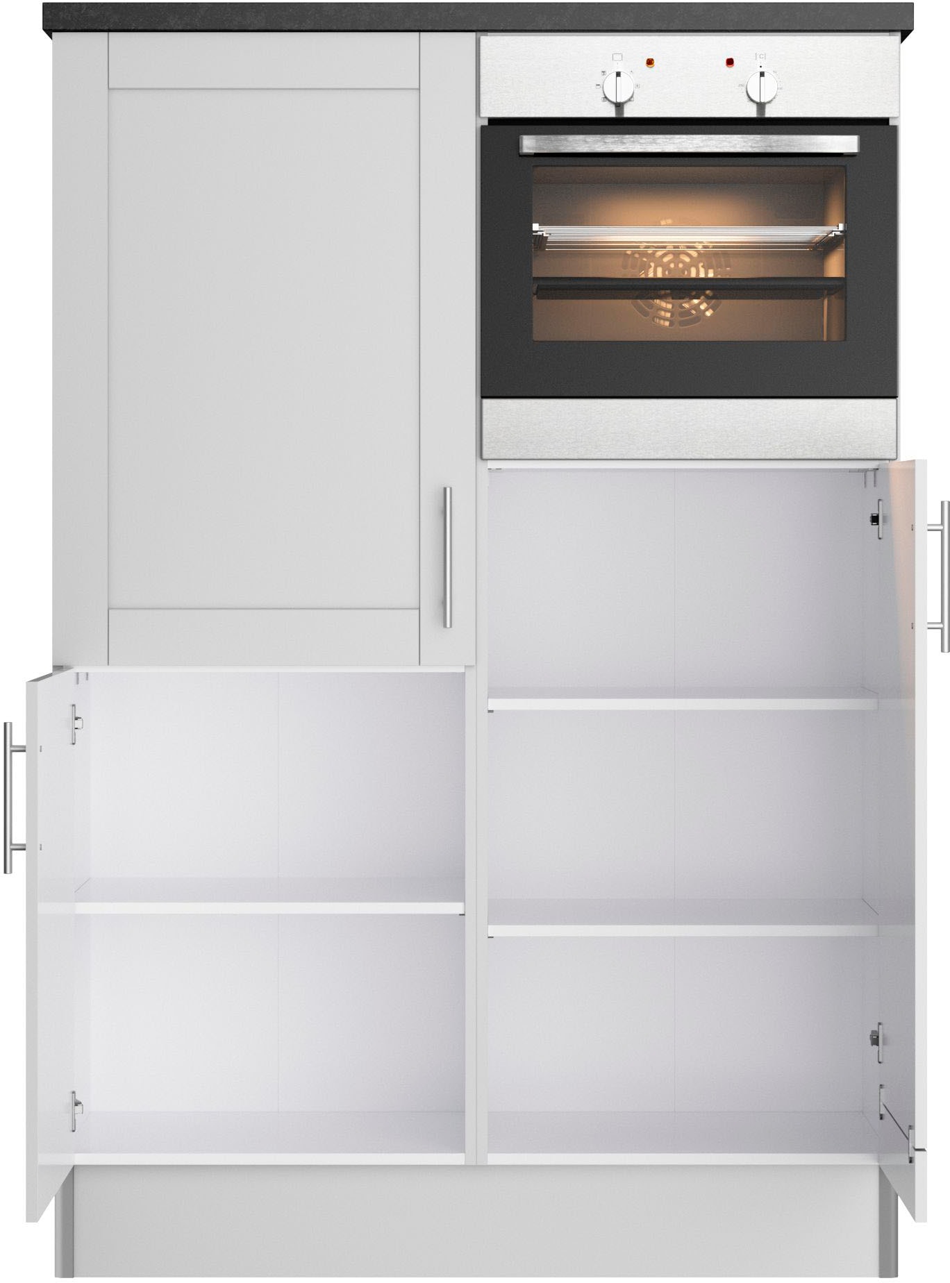 KOCHSTATION Küche »KS-Ahus, Hochschrankmodul«, Breite 120 cm,wahlweise mit E-Geräten,Soft-Close-Funktion