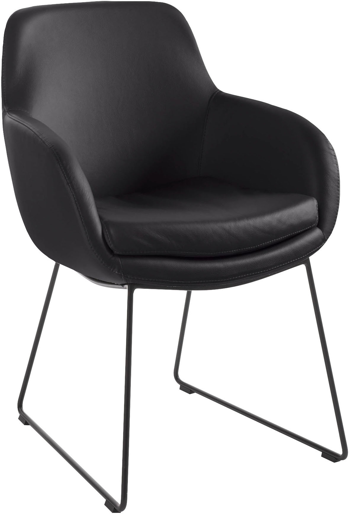 MUSTERRING Esszimmerstuhl »Tavia« (Set) 2 Stk. schwarz + Eisen schwarz