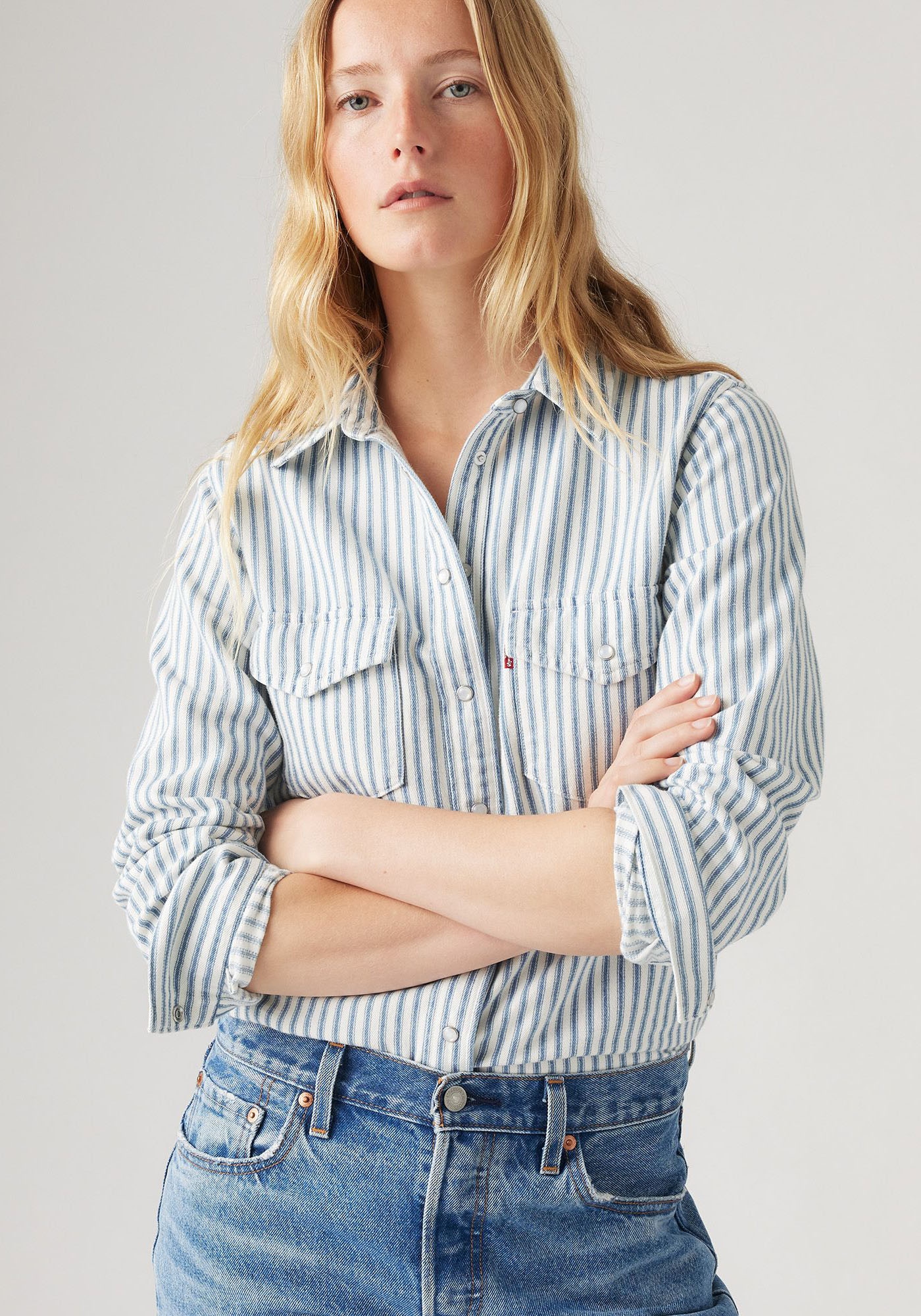 Levi's® Jeansbluse »ICONIC WESTERN«, mit Streifenmuster