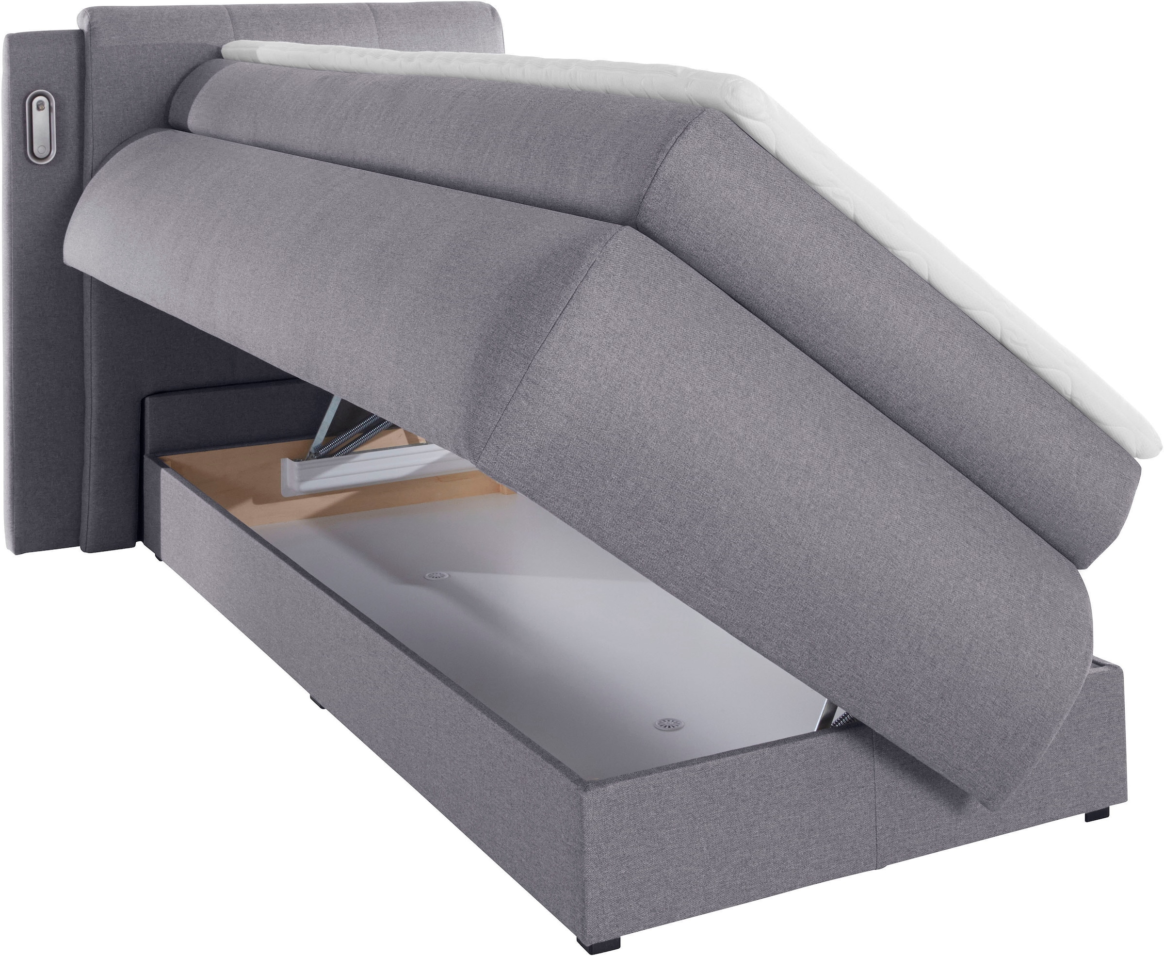 5. Bild von COLLECTION AB Boxspringbett »Borna«, inklusive Bettkasten, LED-Beleuchtung und Topper