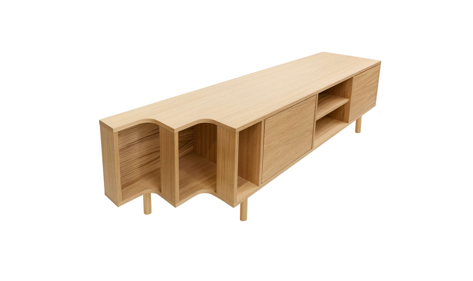 Woodman TV-Board »Shift«, mit Echtholzfurnier aus Eiche, Breite 189 cm, mit Push-to-Open