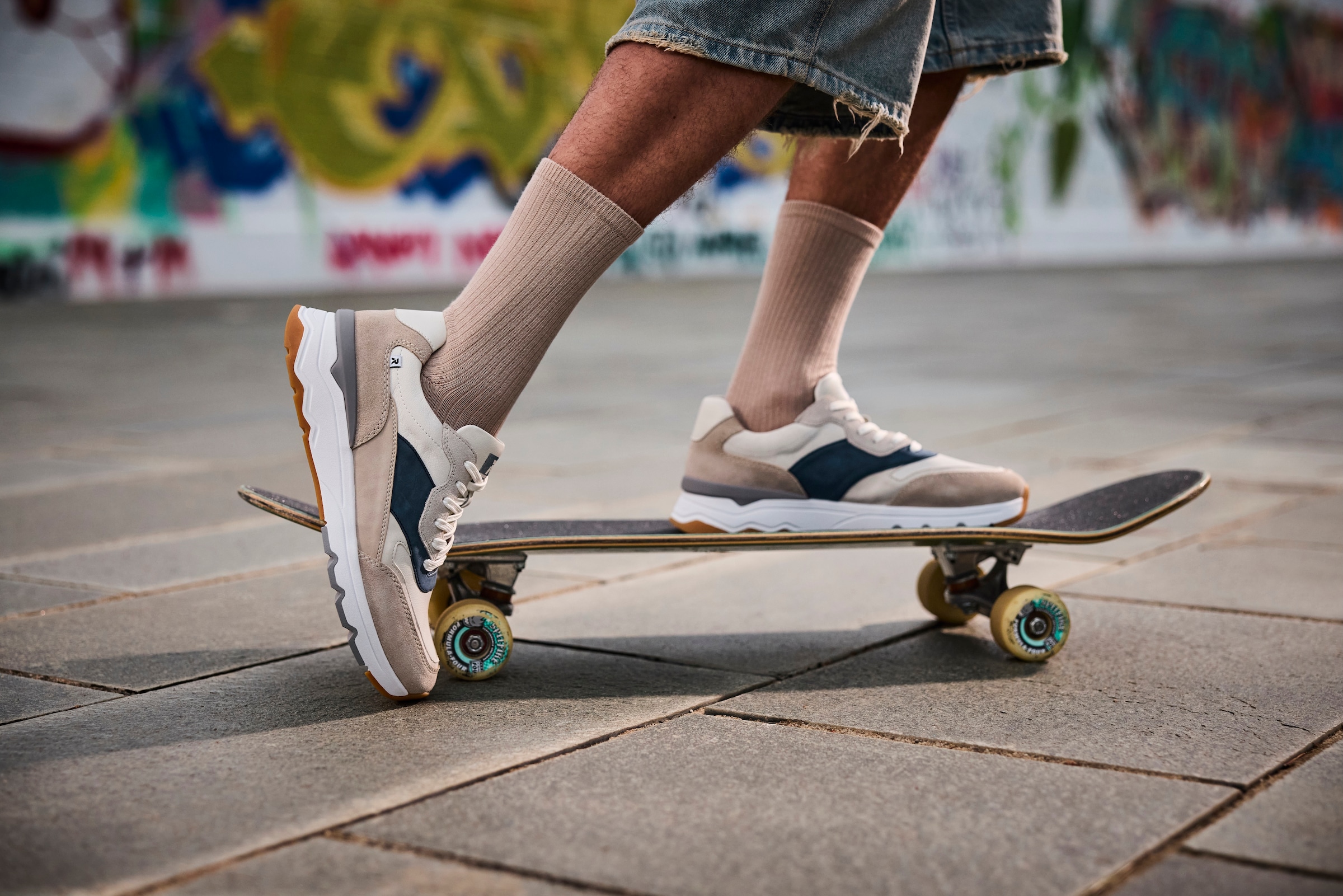 RIEKER Sport Sneaker, Schnürschuh, Halbschuh, Freizeitschuh mit Schaftrandpolsterung