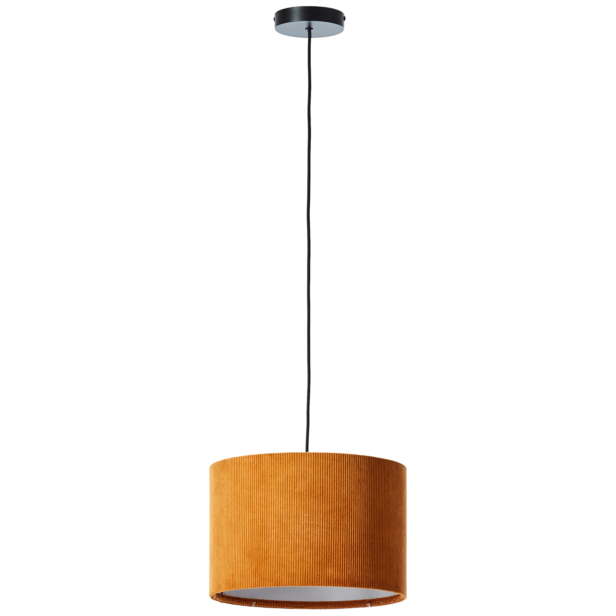Brilliant Pendelleuchte »Tony«, 1 flammig, Leuchtmittel E27 | ohne Leuchtmittel, mit Cord-Lampenschirm, 150 x 35 cm, E27, kürzbar, Textil