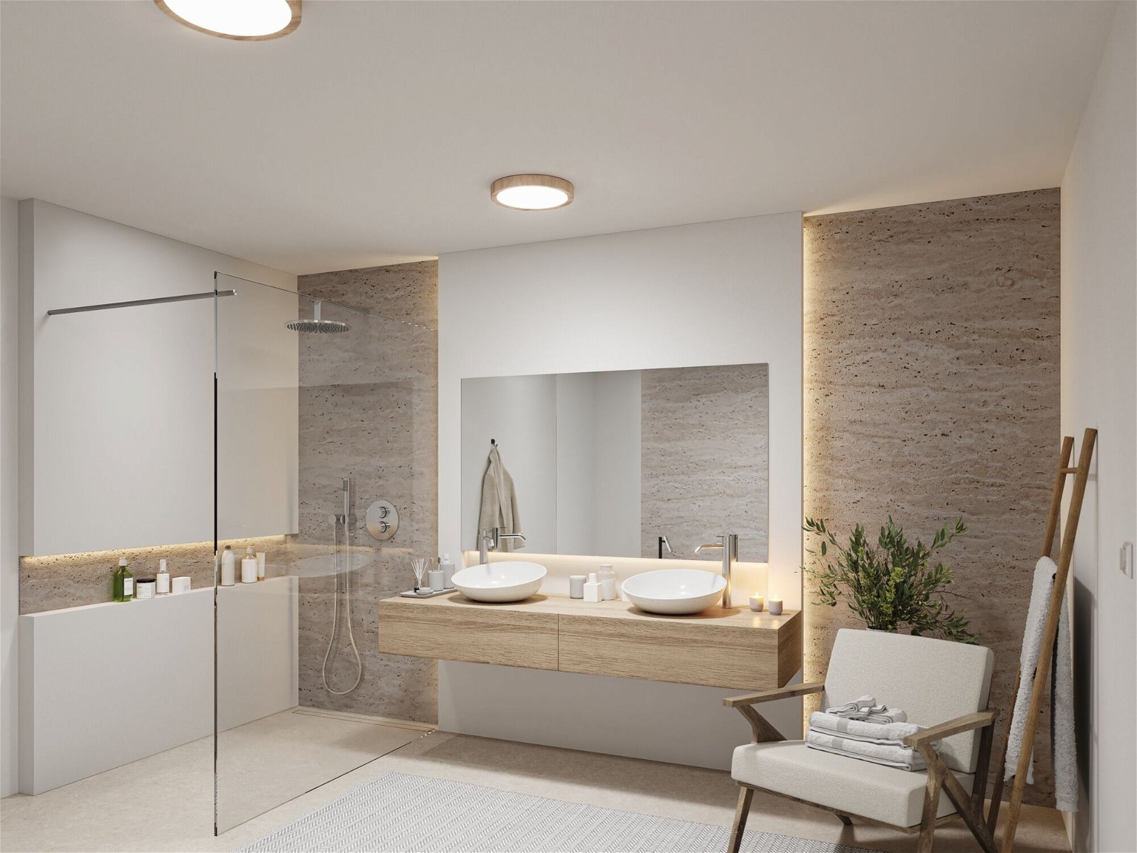 Paulmann LED Deckenleuchte »Selection Bathroom Tega IP44 24W 230V Kunststoff«, 1 flammig, WhiteSwitch