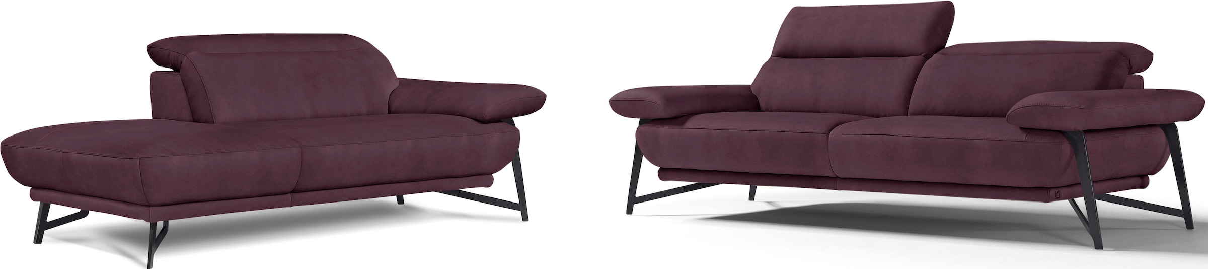 Egoitaliano Sofa »Anais, Design mit hohem Sitzkomfort, Fußfarbe schattengra günstig online kaufen