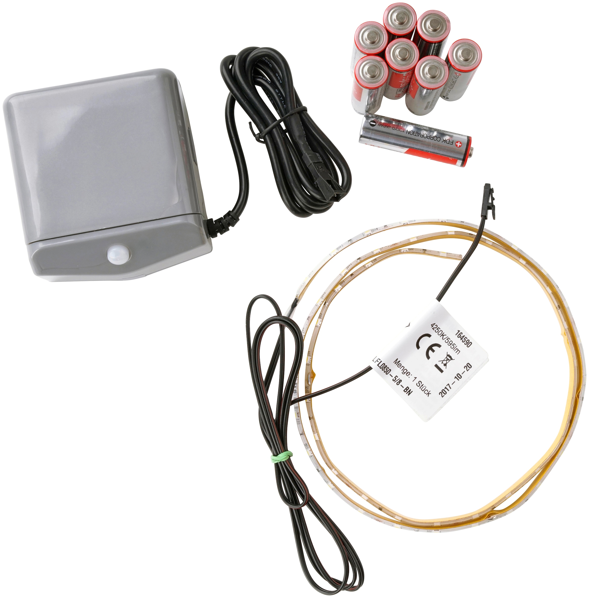 FACKELMANN Lichtleiste »Contura Light«, Bewegungsmelder inkl. Batterien, Netzteil optional möglich
