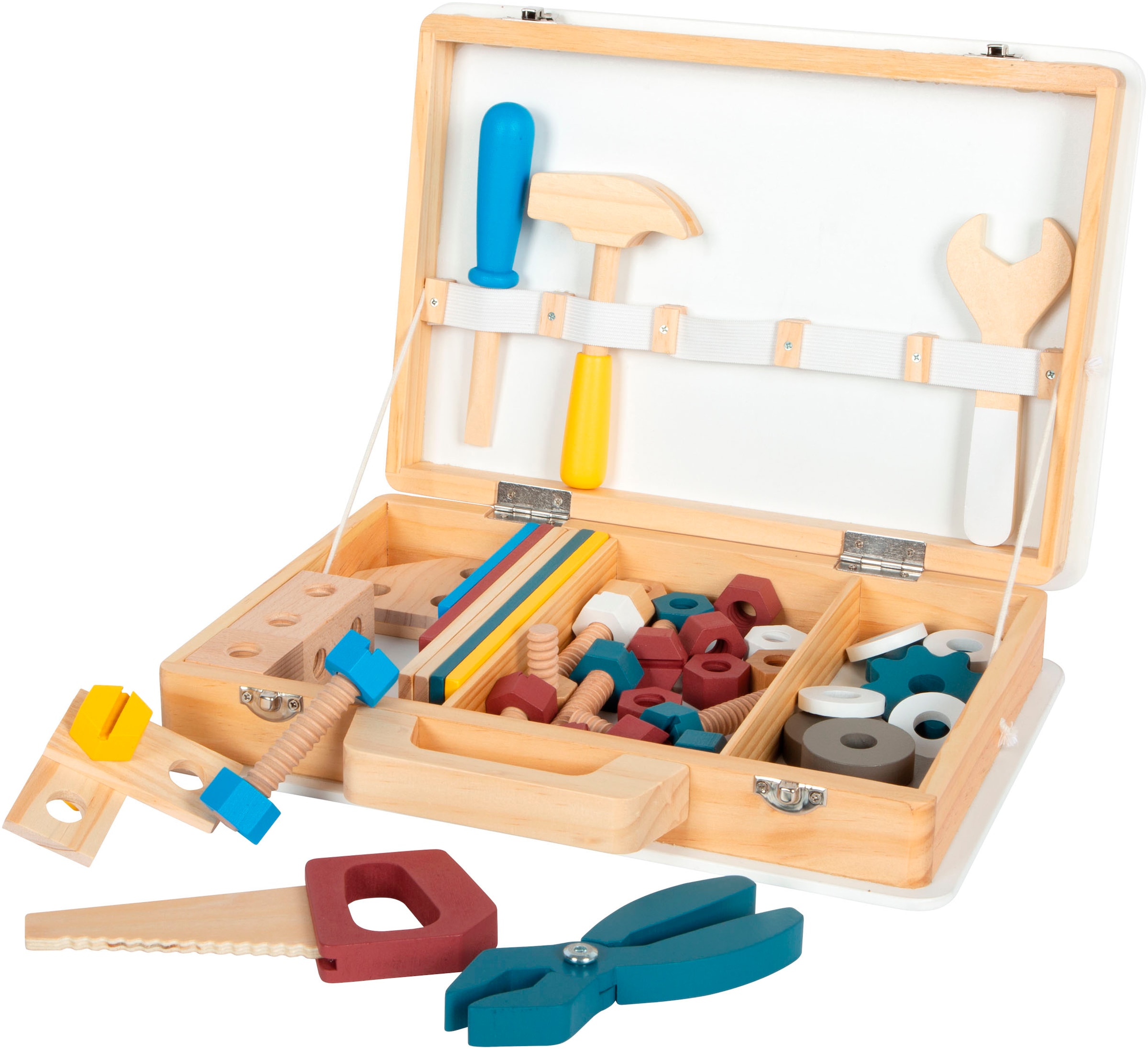 Small Foot Kinder-Werkzeug-Set »Werkzeugkoffer - Workshop«, (53 tlg.), aus Holz