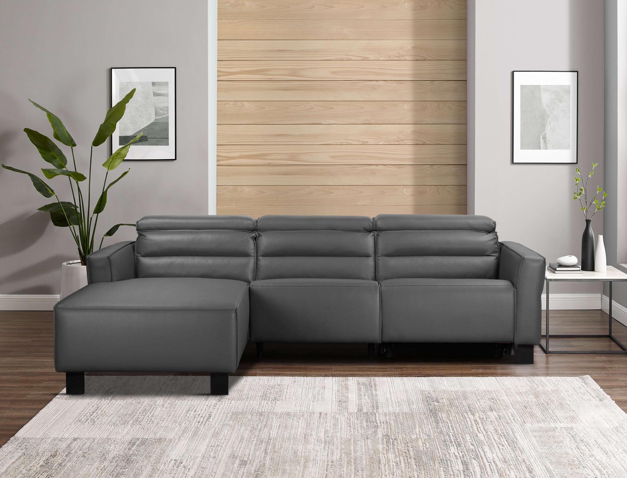 Places of Style Ecksofa »Carpari, L-Form, 263 cm, manuelle o. elektrische Relaxfunktion,«, USB A/C und Kopfteilverstellg