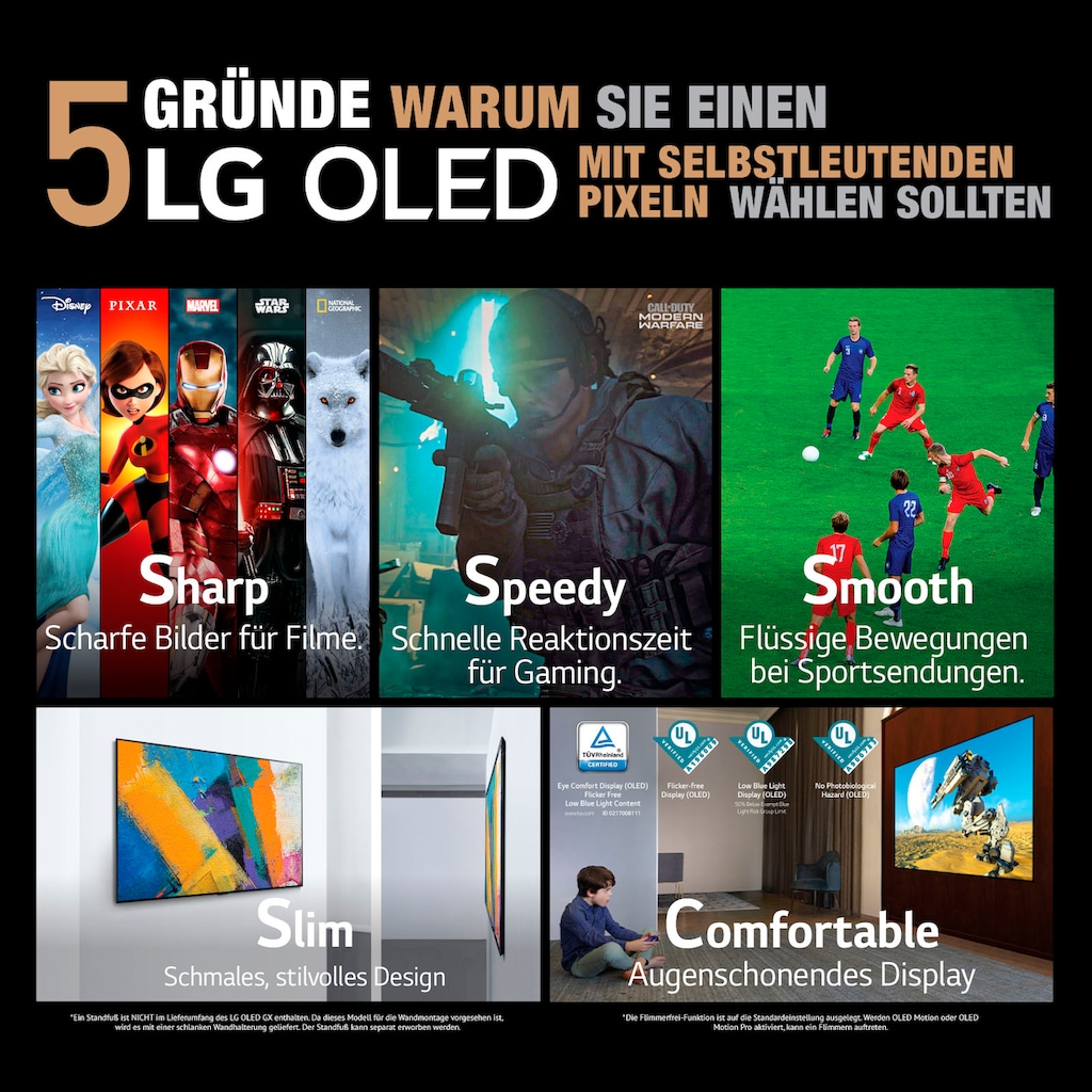 LG OLED-Fernseher »OLED77C17LB«, 195 cm/77 Zoll, 4K Ultra HD, Smart-TV, (bis zu 120Hz)-α9 Gen4 4K AI-Prozessor-Twin Triple Tuner-Sprachassistenten-HDMI 2.1
