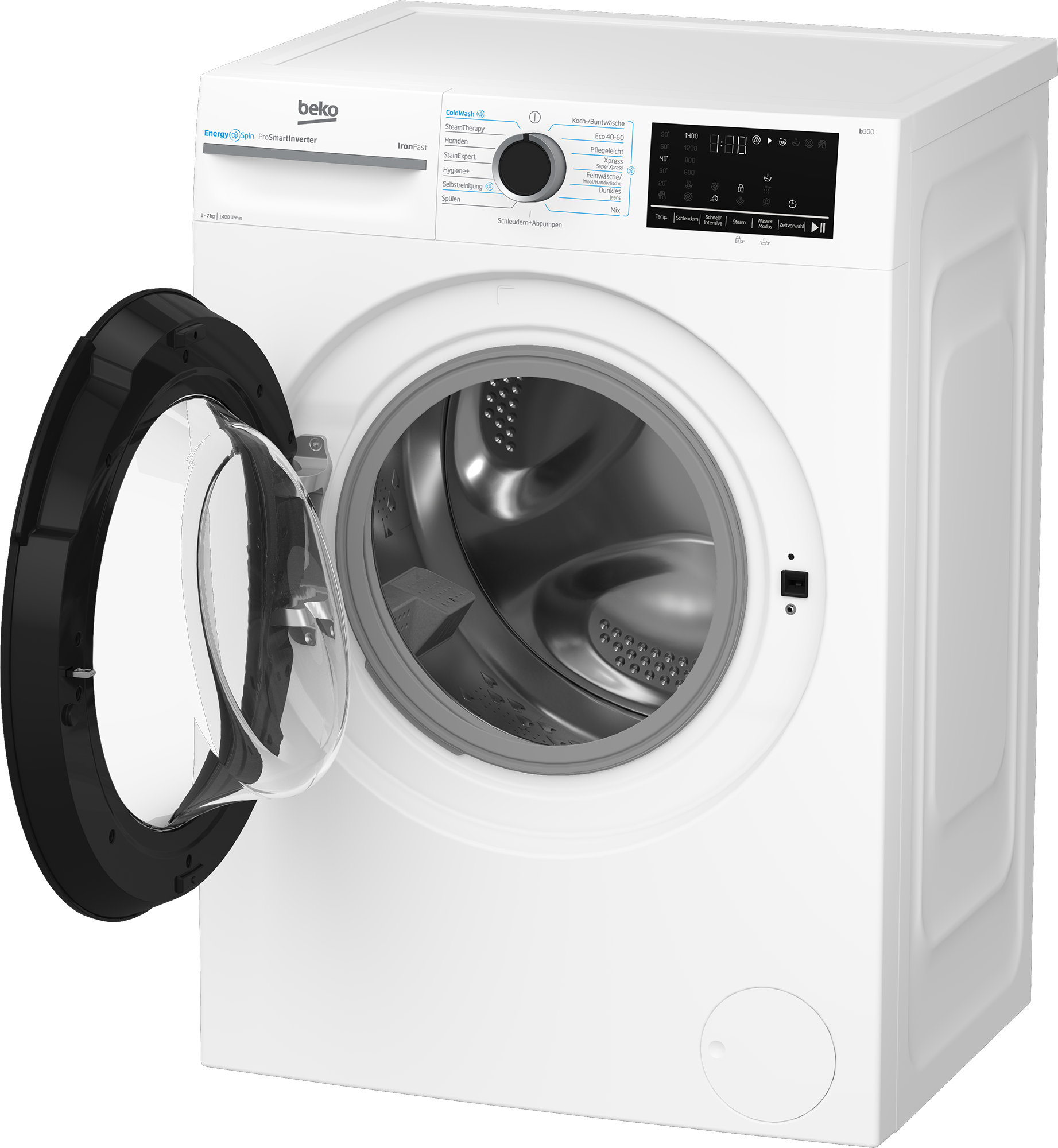 BEKO Waschmaschine »BM3WFU4741N«, BM3WFU4741N 7004340018, 7 kg, 1400 U/min, Ironfast- weniger Falten und leicht zu bügelnde Kleidung