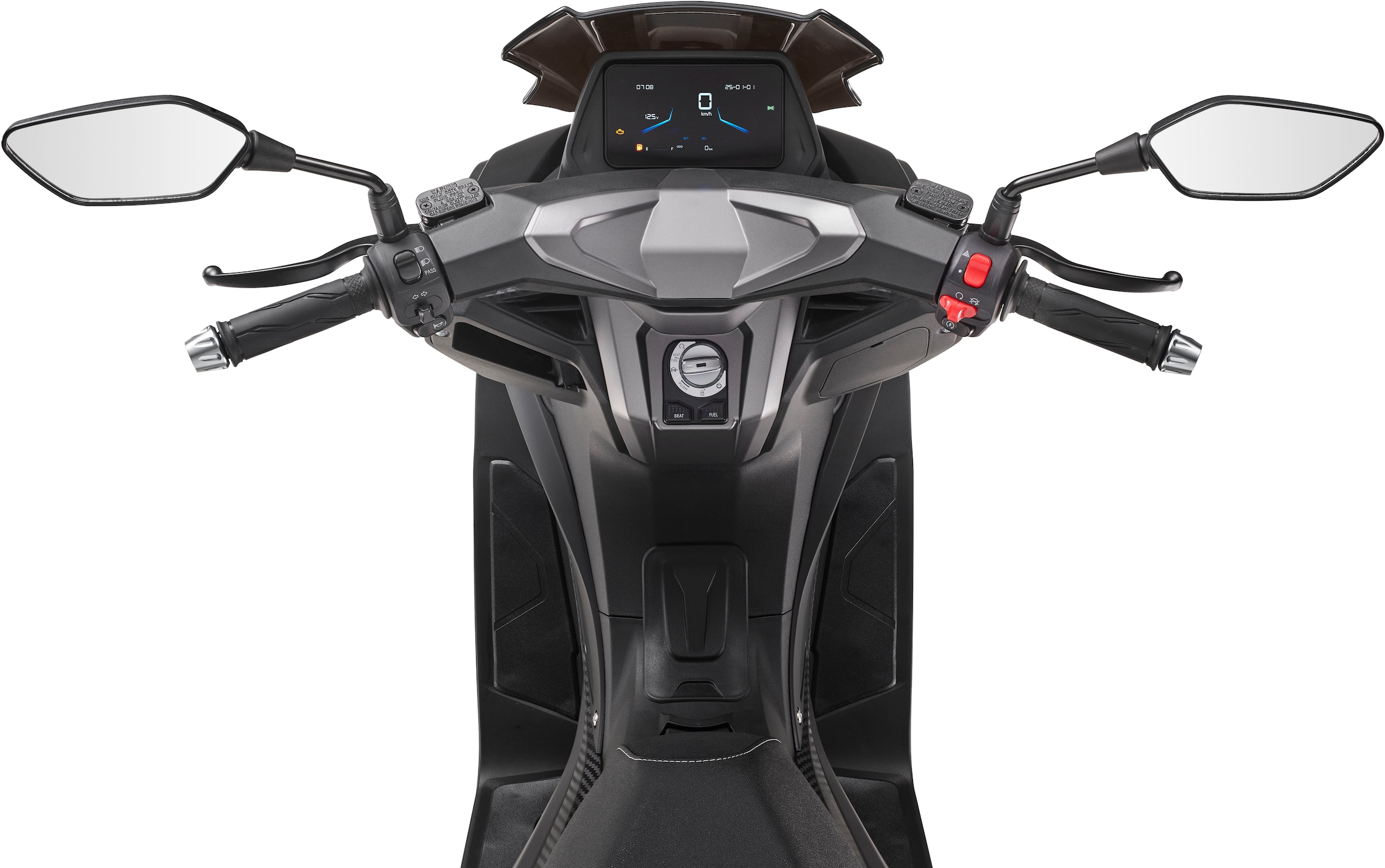 Luxxon Motorroller »Silvermax 125 (85 km/h), E5+, Maxi-Scooter, matt-anthrazit« 125 cm³ 85 km/h Euro5 9,9 Euro 5+, Windschild, CBS, USB-Anschluss, Maxi-Scooter, Keyless Go