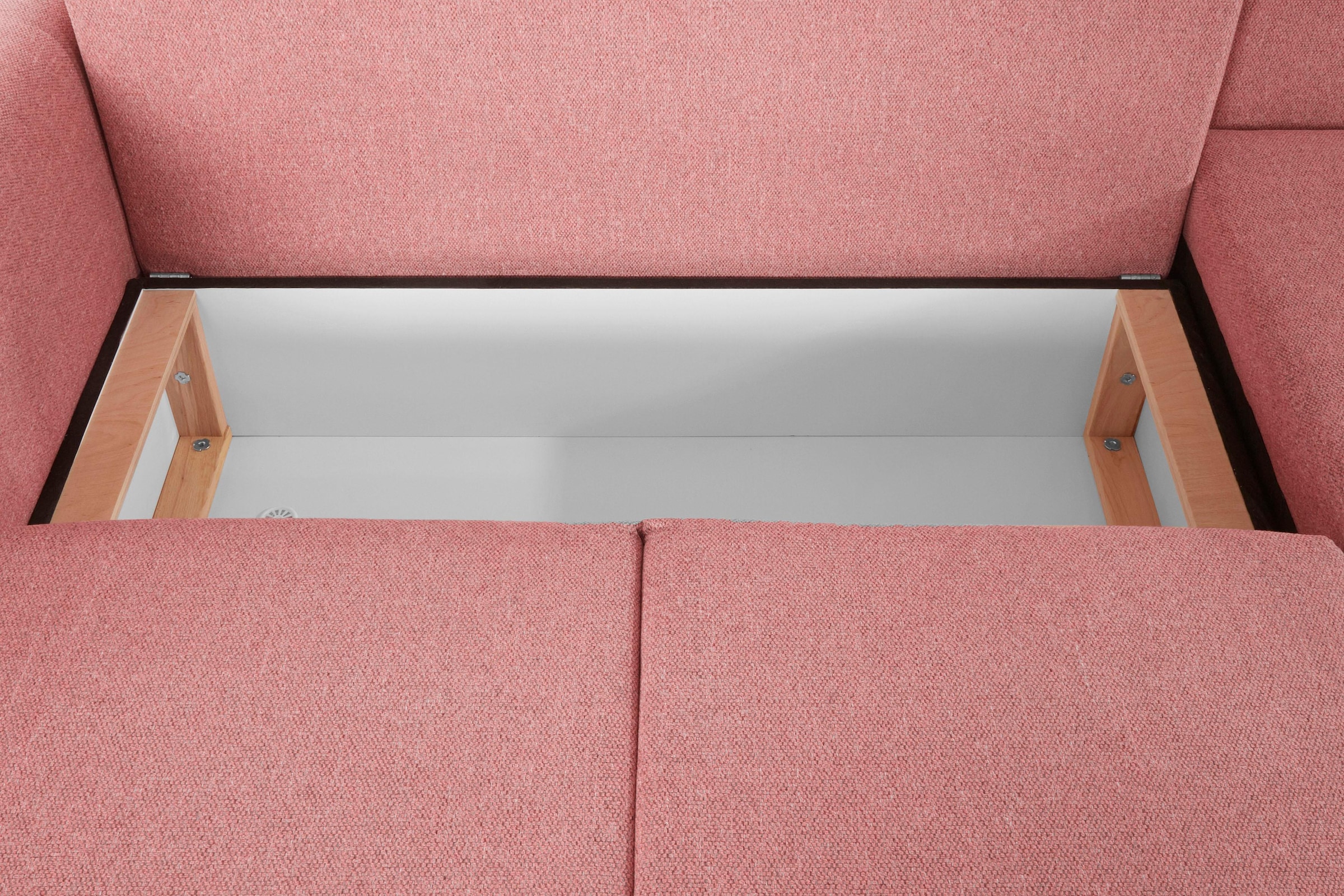 Home affaire Ecksofa »Györ«, L-Form, wahlweise mit Bettfunktion und Bettkasten incl. 2 Zierkissen