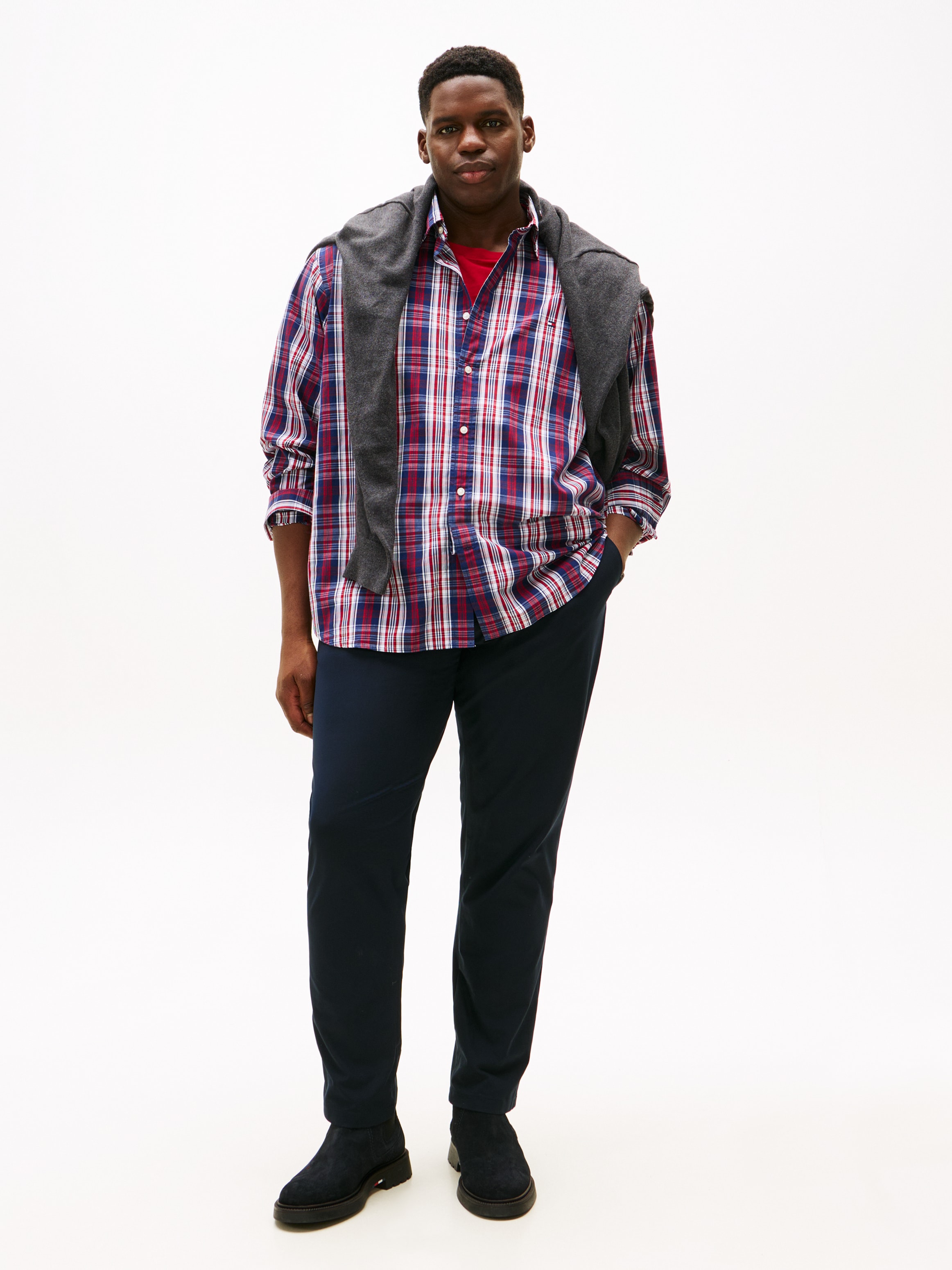 Tommy Hilfiger Big & Tall Langarmhemd »BT - FLEX POP MEDIUM CHECK«