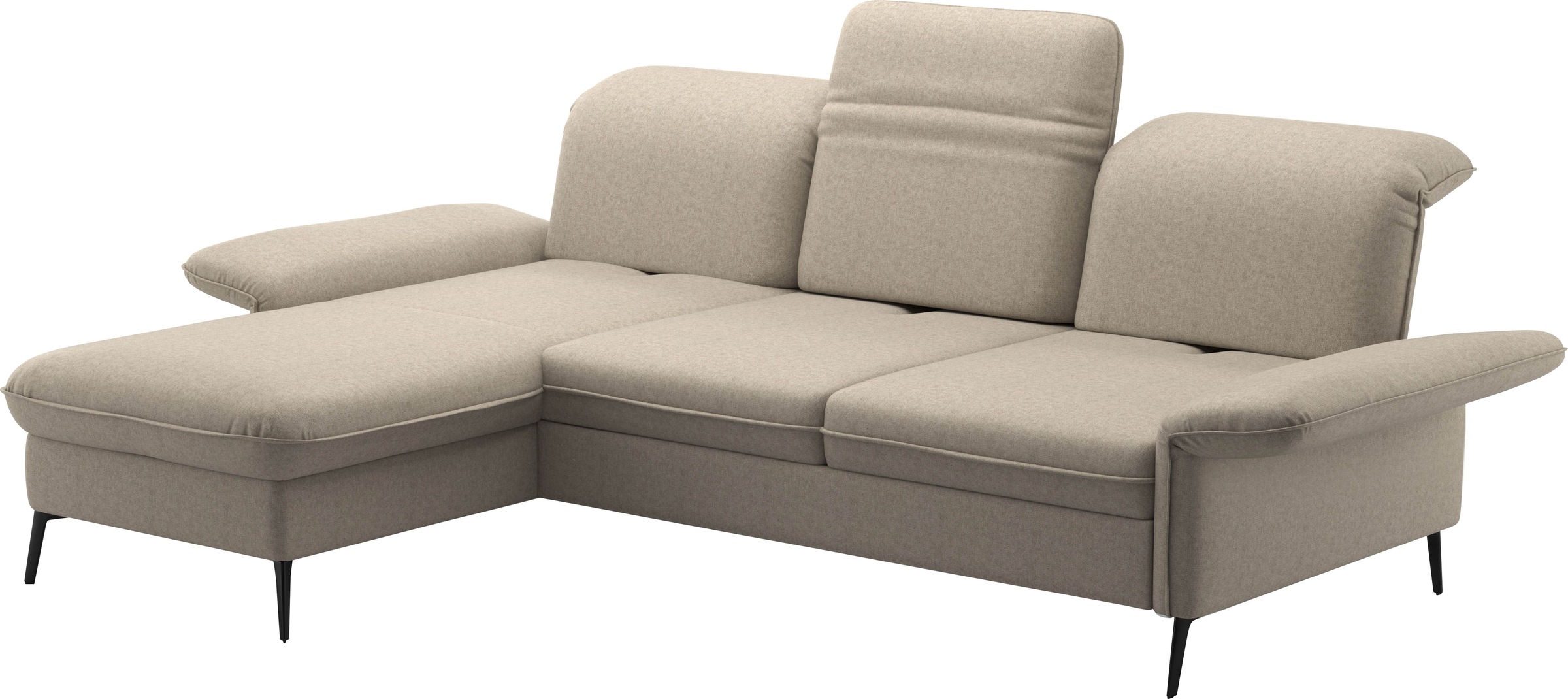 sit&more Ecksofa »Emely, inkl. Sitztiefenverstellung«, wahlweise mit Bettfunktion,Bettkasten,Kopf- & Armteilverstellung