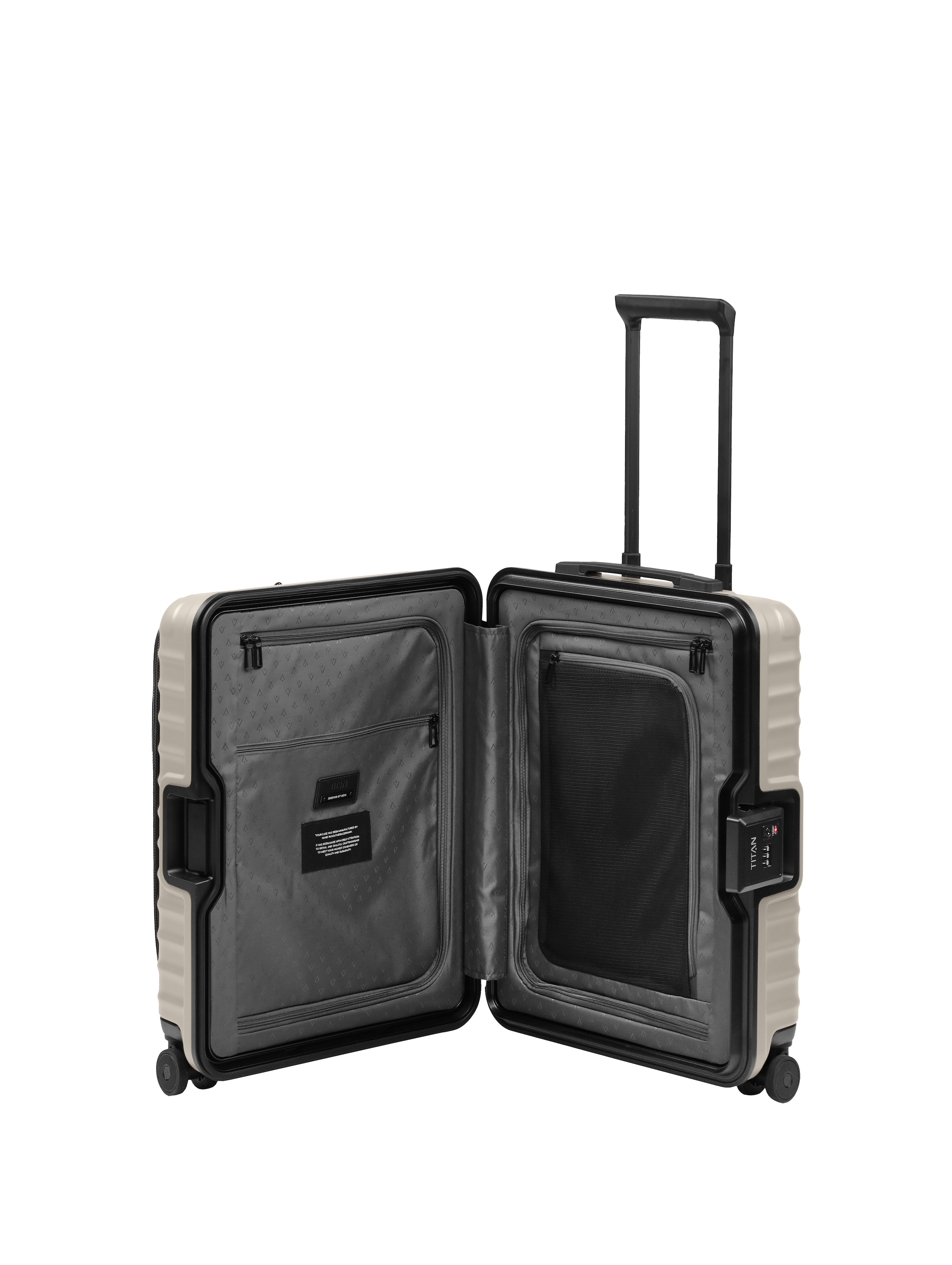 TITAN - Made in Germany Handgepäckkoffer »OVERSEAS S23 Business Handgepäcktrolley« 42 l 4 Rollen 17"-Laptopfach, flexible Vortasche und TSA-Schlösser