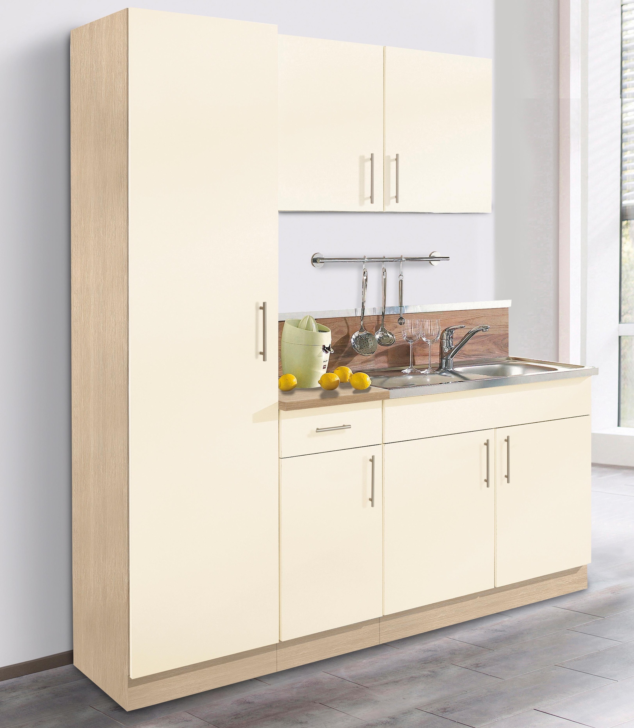 wiho Küchen Küche »Kiel« Breite 190 cm mit 28 mm starker Arbeitsplatte, Tie günstig online kaufen