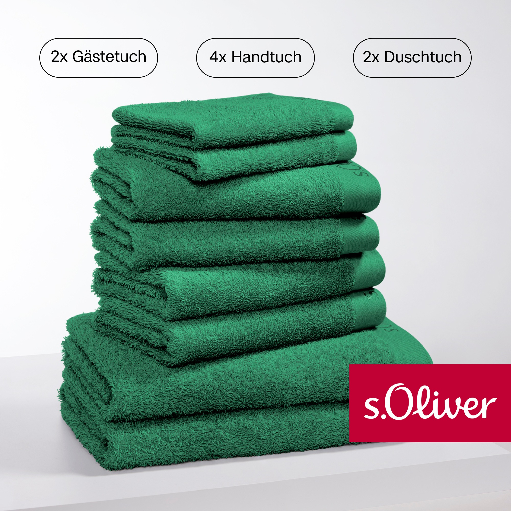s.Oliver Handtuch Set »s.Oliver, Premium Qualität, 600 gr/m²«, (Set, 8 St., günstig online kaufen