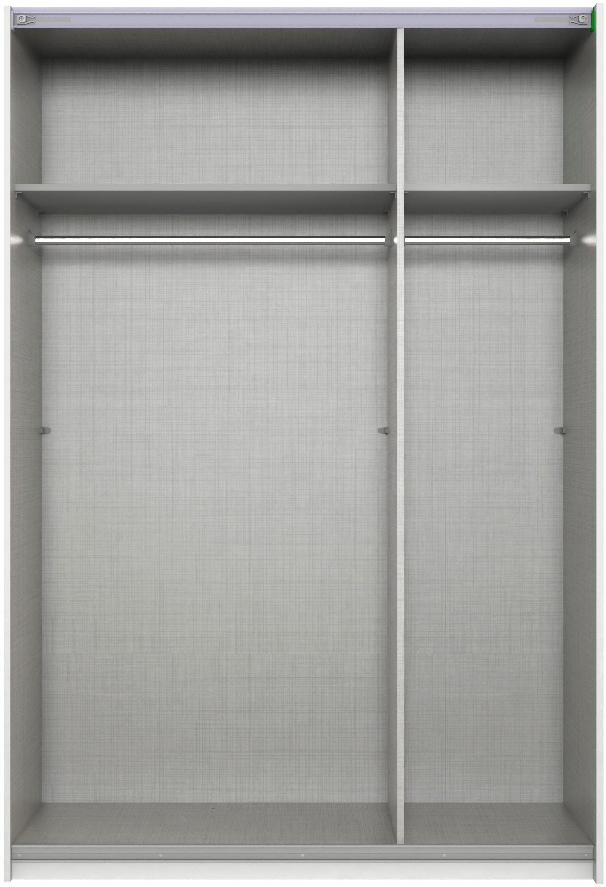 Wimex Kleiderschrank »Mugano, B/T/H 135 oder 180/65/198cm, Made in Germany«, (wähle Deine Ausstattung: Basic oder Premium!), 2 Schwebetüren mit oder ohne Spiegel, Metallgriffe