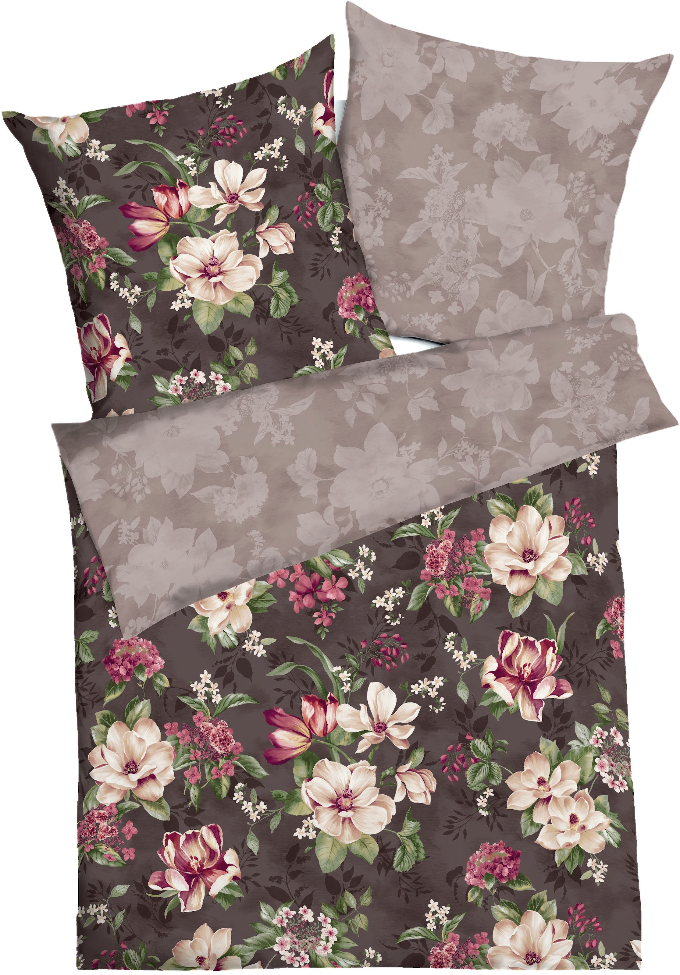 Kaeppel Wendebettwäsche »Magnolia«, Mit Blumenmuster günstig online kaufen