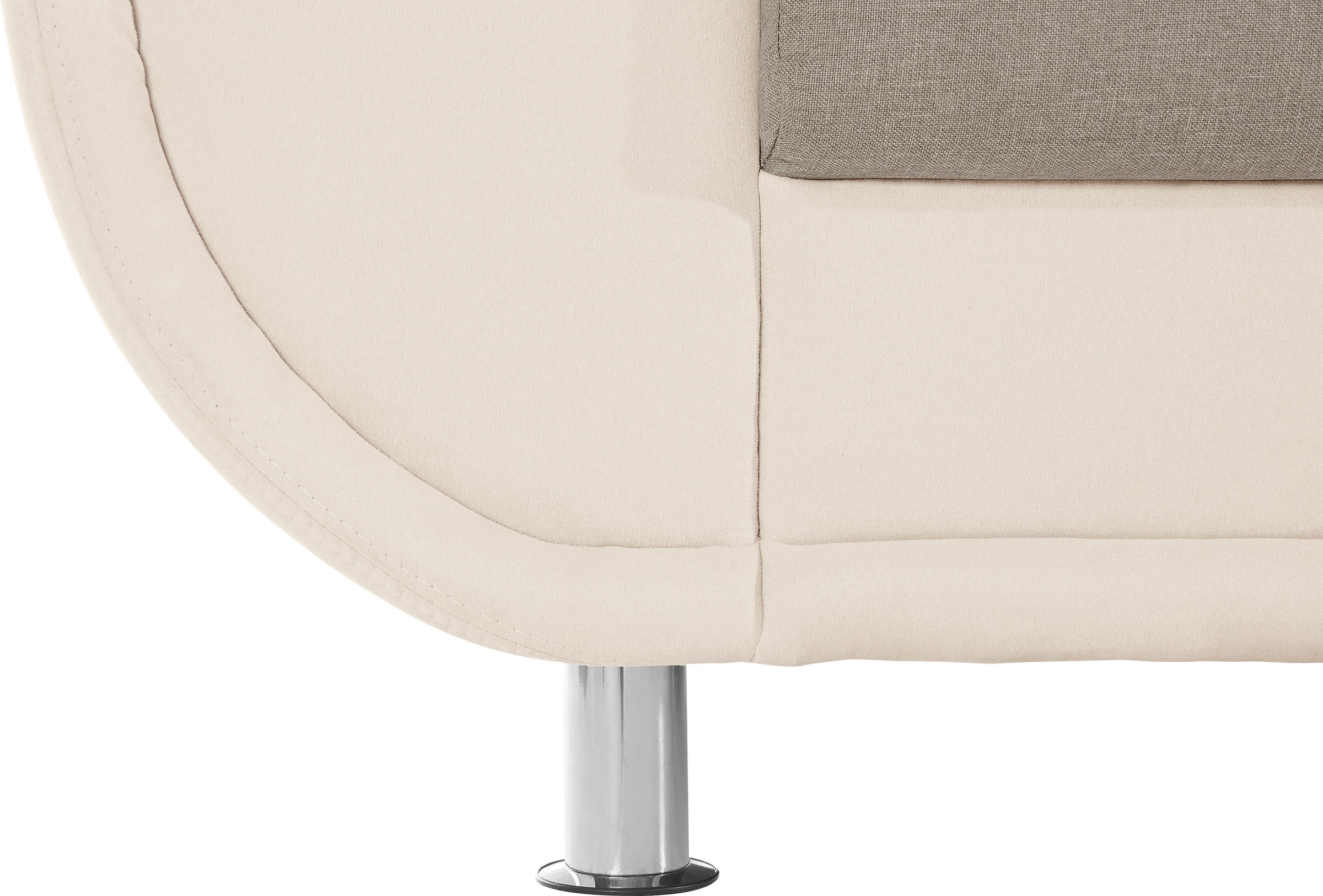 TRENDMANUFAKTUR Ecksofa »Rondo 3, zeitlos und modern, im Materialmix, L-Form«, wahlweise Federkern für hohen Sitzkomfort, wahlweise Bettfunktion
