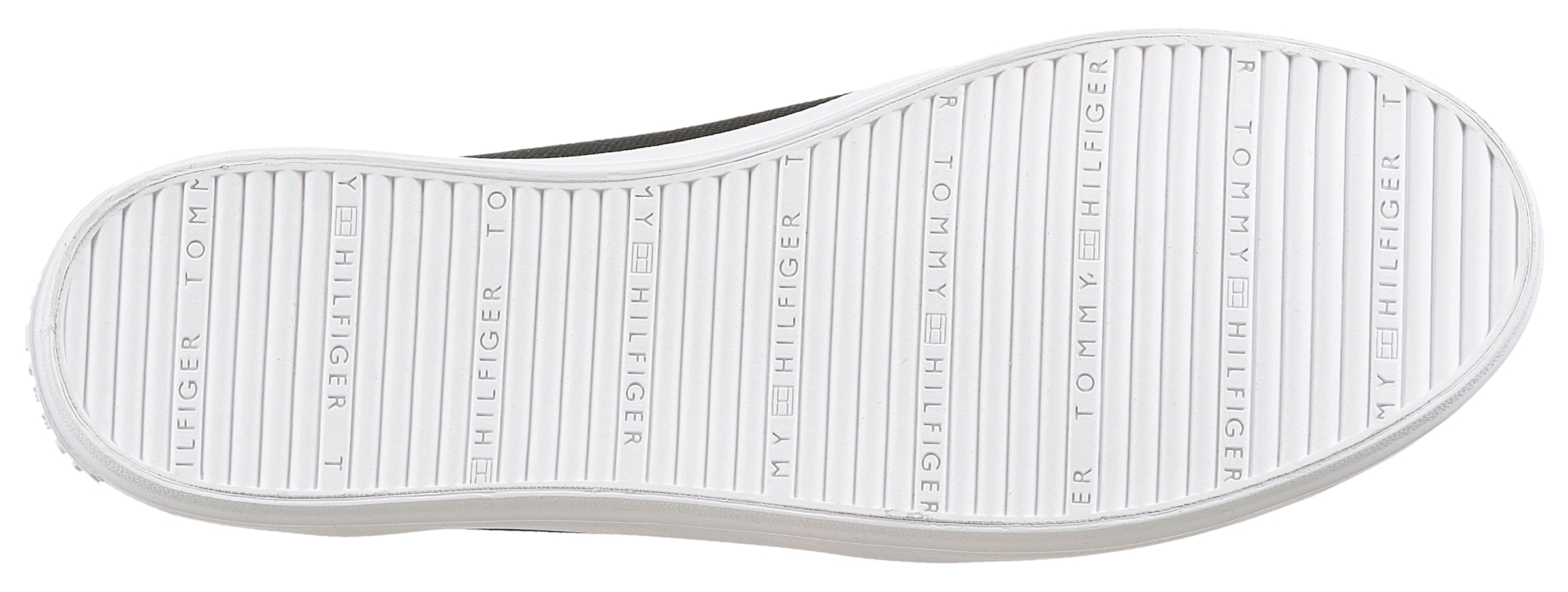 Tommy Hilfiger Slip-On Sneaker »VULC CANVAS SLIP-ON SNEAKER«, Plateau, Freizeitschuh, Halbschuh mit Kontrastbesatz, schmale Form