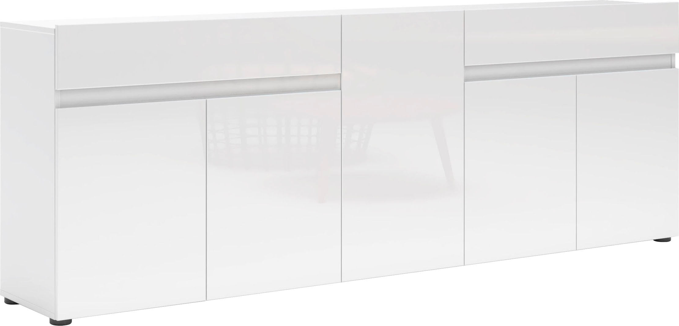 INOSIGN Sideboard »Mister«, Kommode, komplett Hochglanz lackiert, (B/H): 225/80 cm