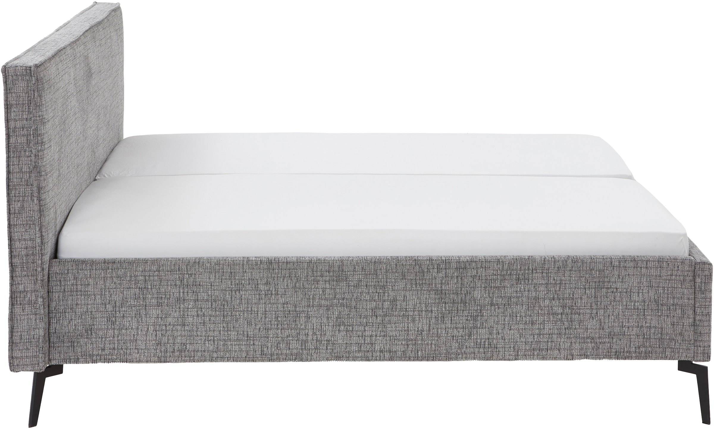 meise.möbel Polsterbett »Riva II« mit schwarzen Metallfüßen, wahlweise mit Bettkasten