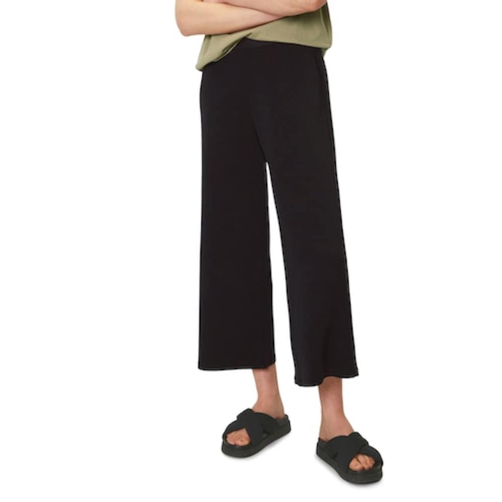 Marc O'Polo Culotte »Jersey pants, straight leg, long«, mit elastischem Bund