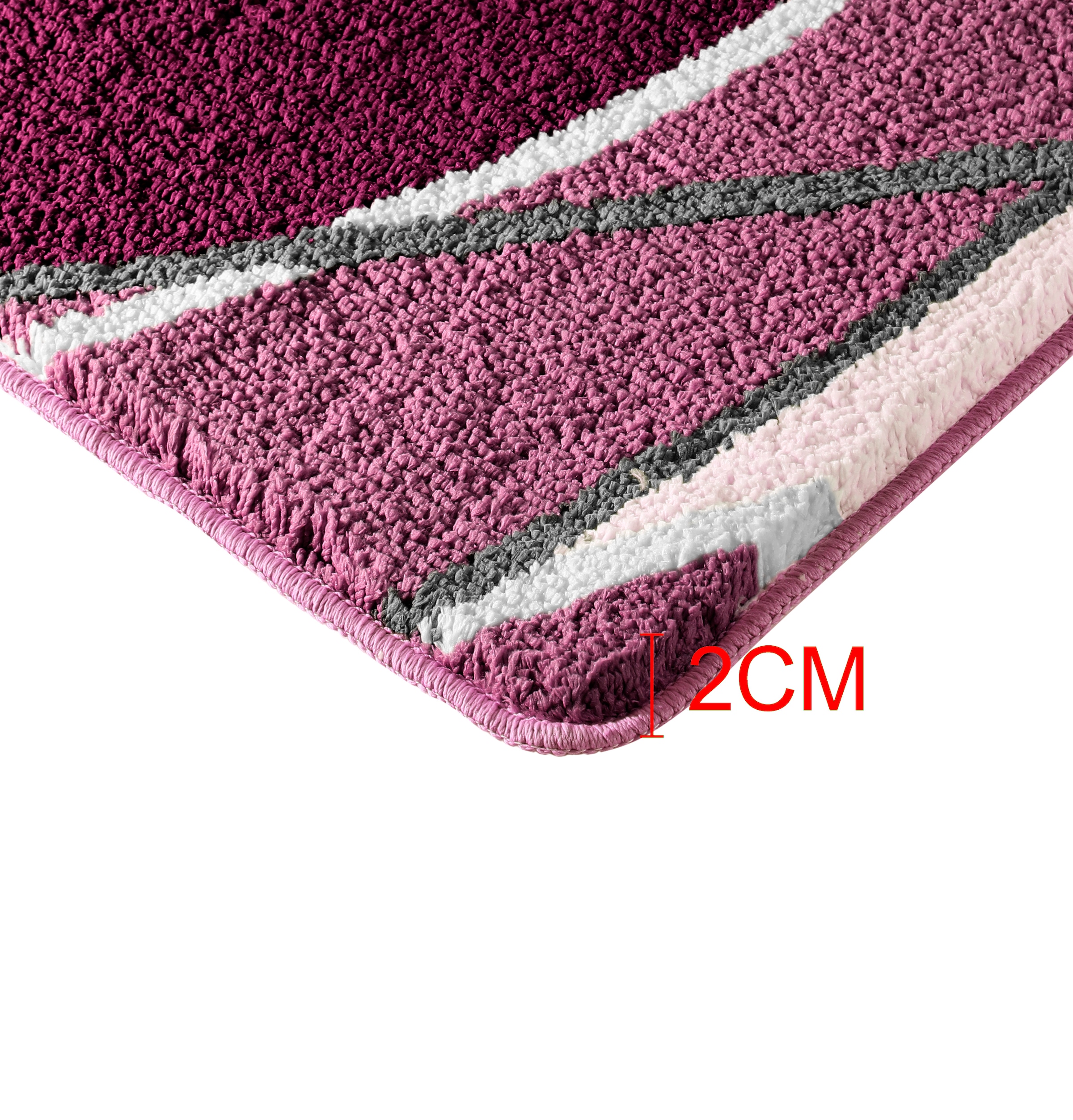 my home Badematte »Juna mit Muster, Badvorleger, Badezimmer Teppich, Duschvorleger«, rutschhemmend beschichtet, strapazierfähig, besonders weich, Design, Badematten, Badteppich