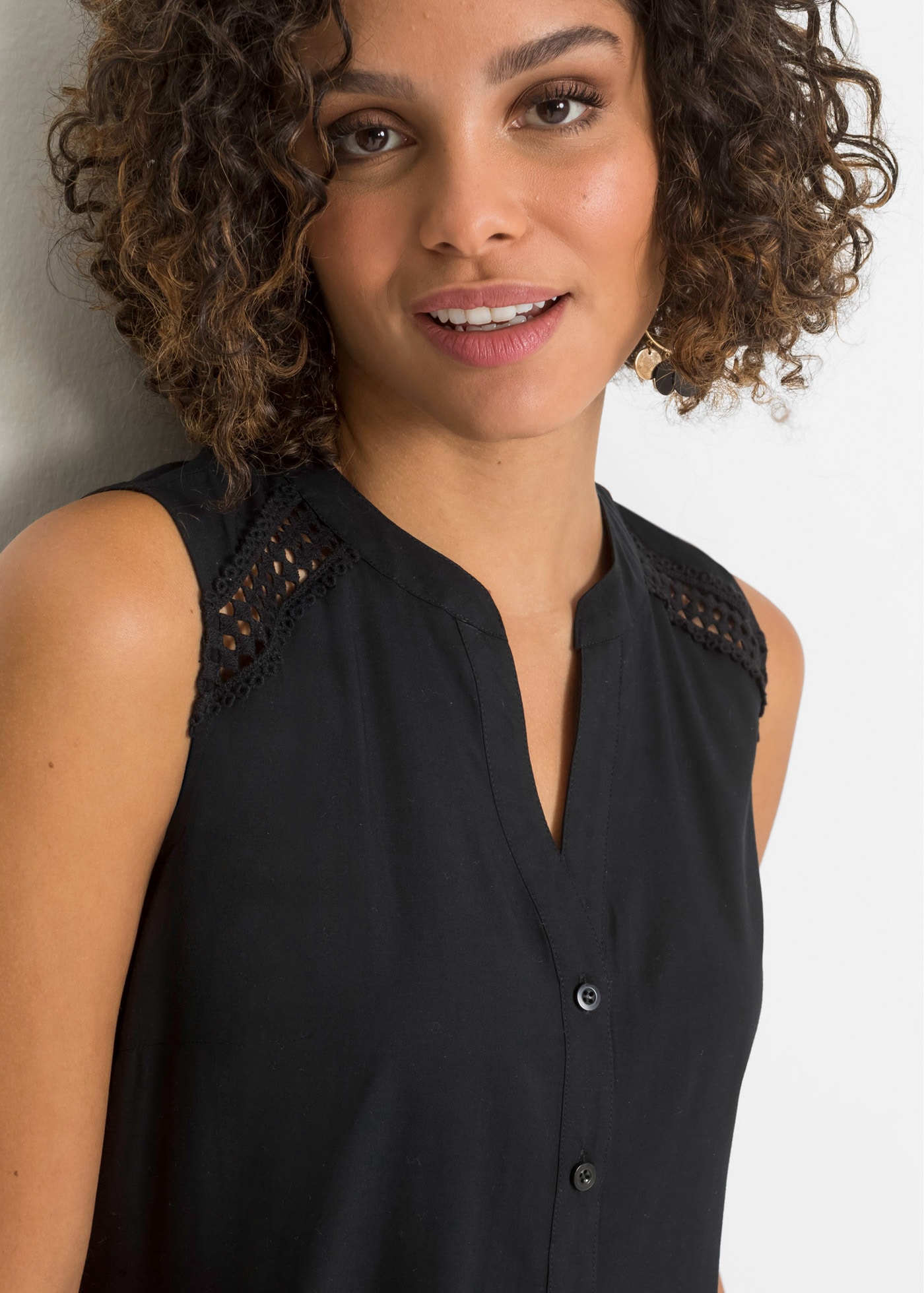 bonprix Blusentop figurumspielende Passform, für Festivals und besondere Anlässe