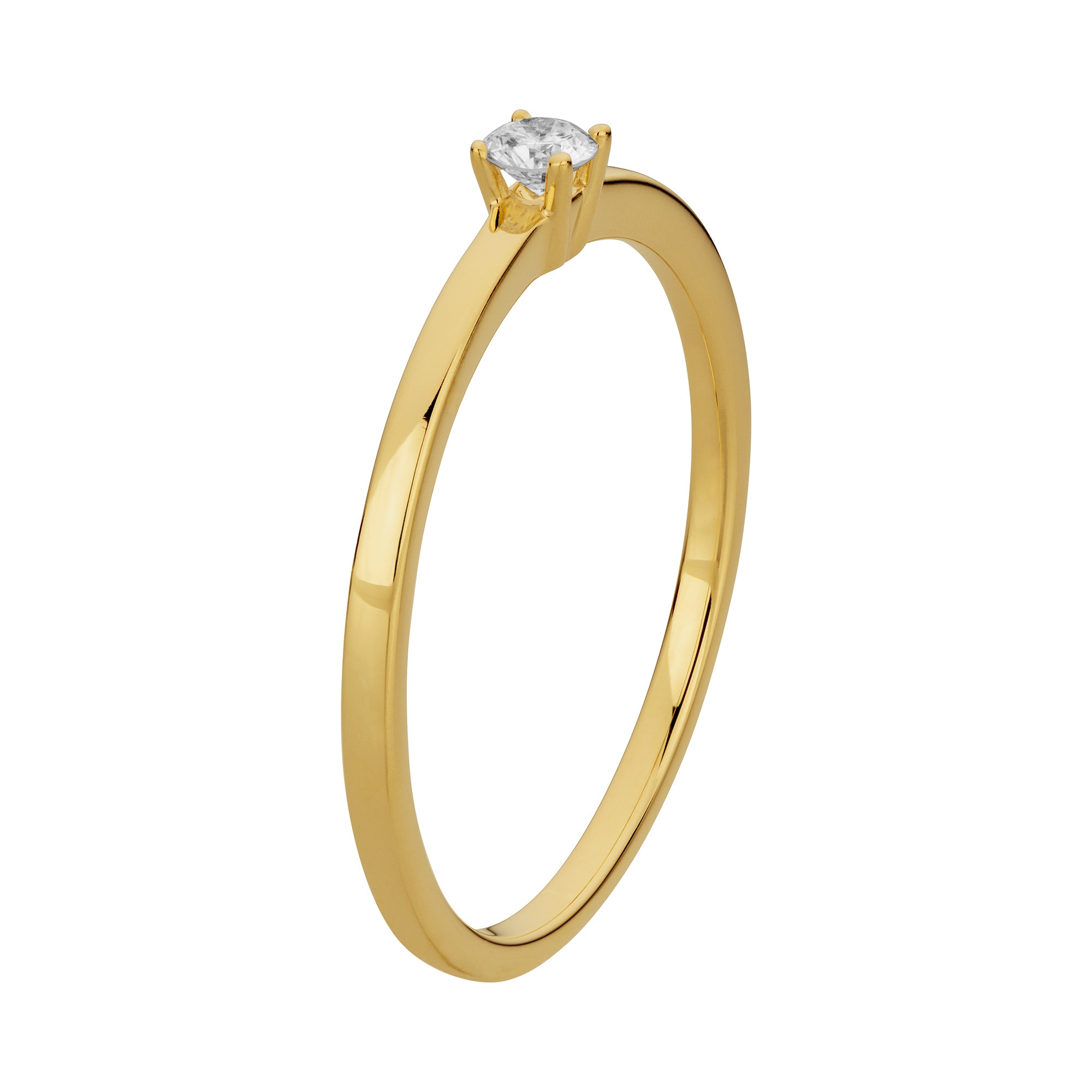 Orolino Fingerring »585/- Gelbgold glanz 1 Brill. 0,10ct. weiß«