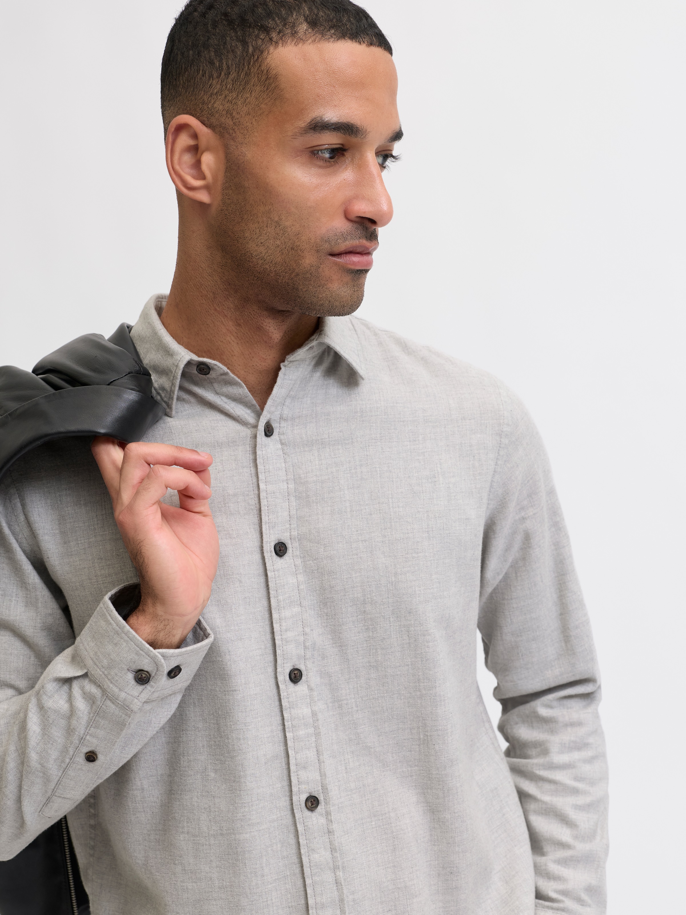 Jack & Jones Langarmhemd »JJECLASSIC MELANGE SHIRT L/S NOOS«