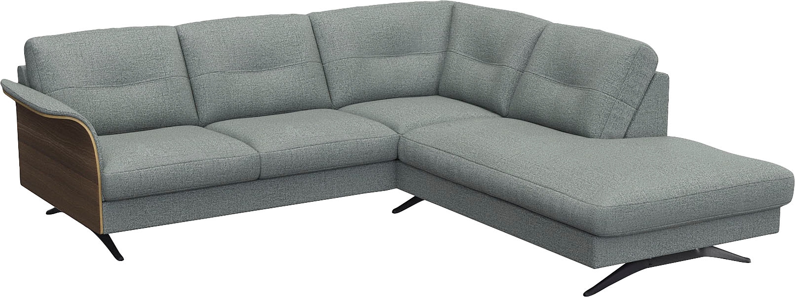 FLEXLUX Ecksofa »Glow, super bequem durch hochwertigem Sitzaufbau mit Federkern, L-Form«, Modernes skandinavisches Design