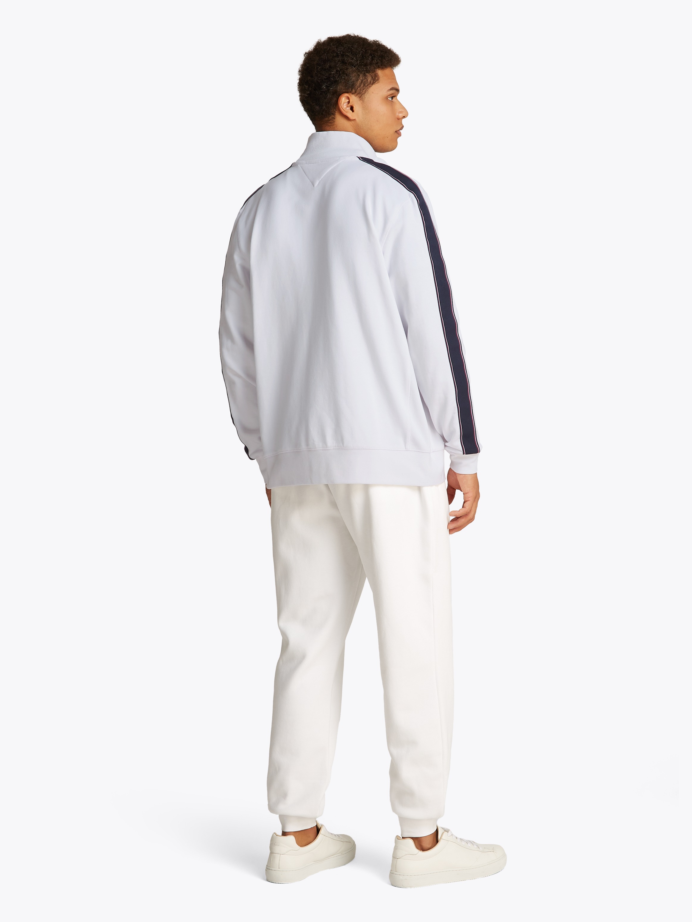 Tommy Hilfiger Sweatjacke »GLOBAL STRIPE ZT STAND COLLAR«