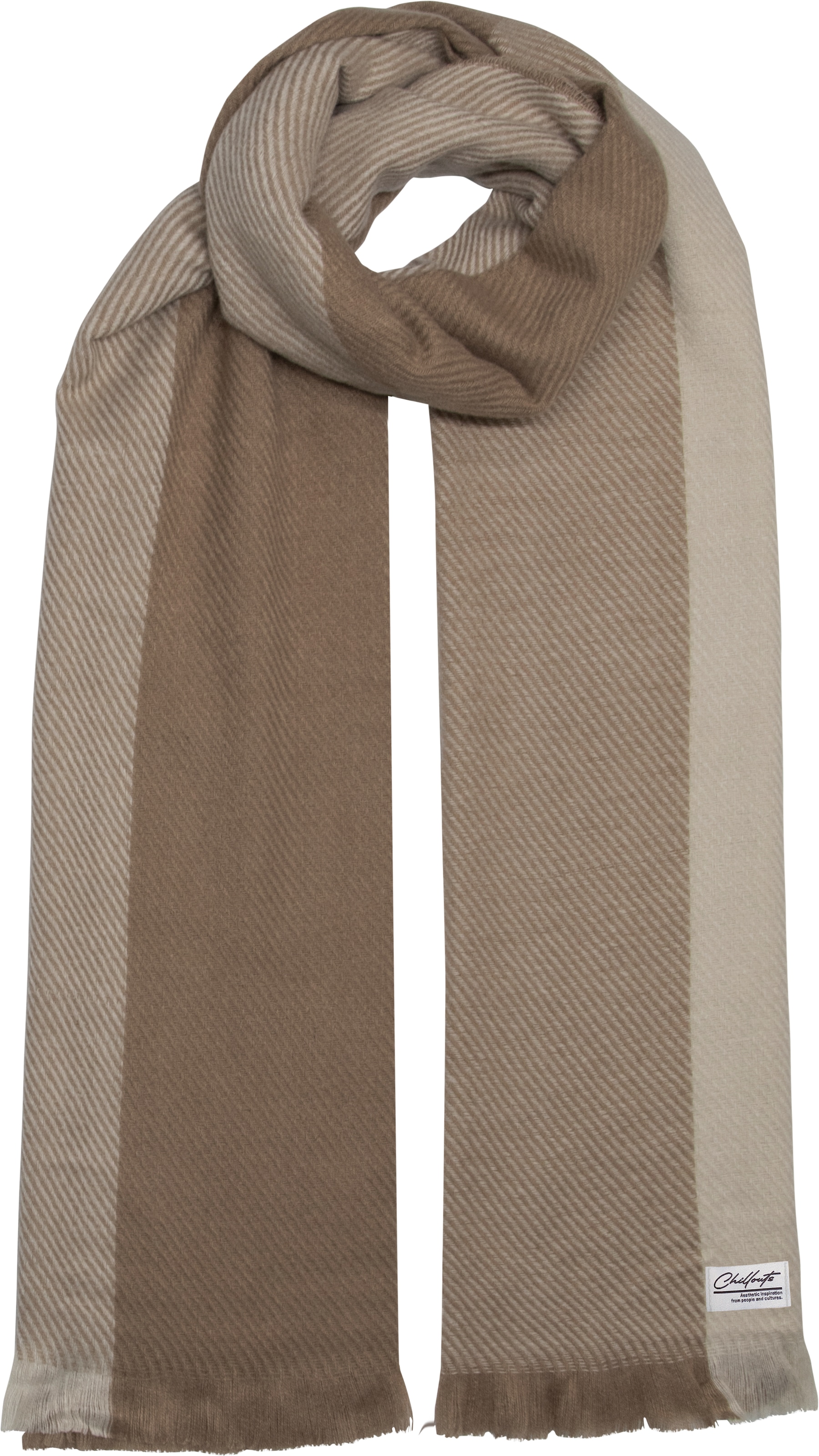 CHILLOUTS Strickschal »Gaia Scarf« tragbar als Schal oder Stola, Größe: 180 x 70 cm beige