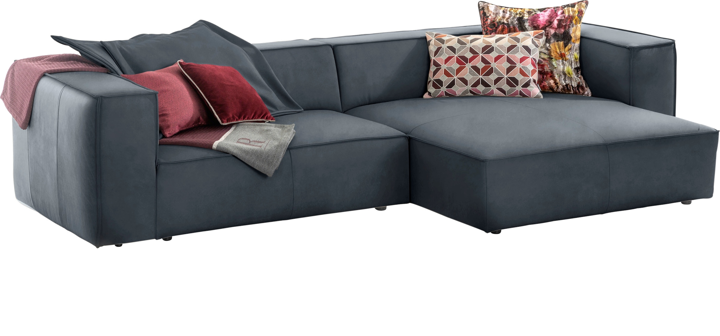 W.SCHILLIG Ecksofa »around-the-block, modern und elegant, bequem, L-Form«, mit eleganter Biese, mit Federkern